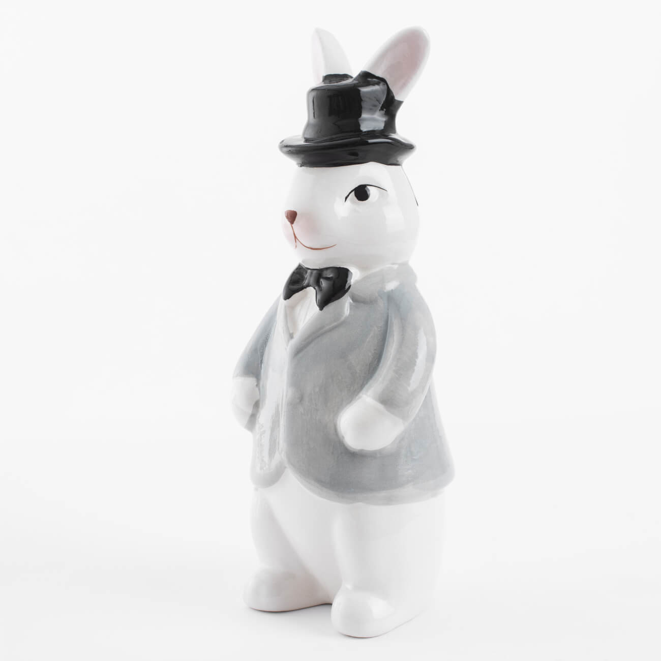 салатник 15х7 см 550 мл керамика бело зеленый кролик в ах easter blooming Статуэтка, 22 см, керамика, Кролик в костюме и шляпе, Easter blooming