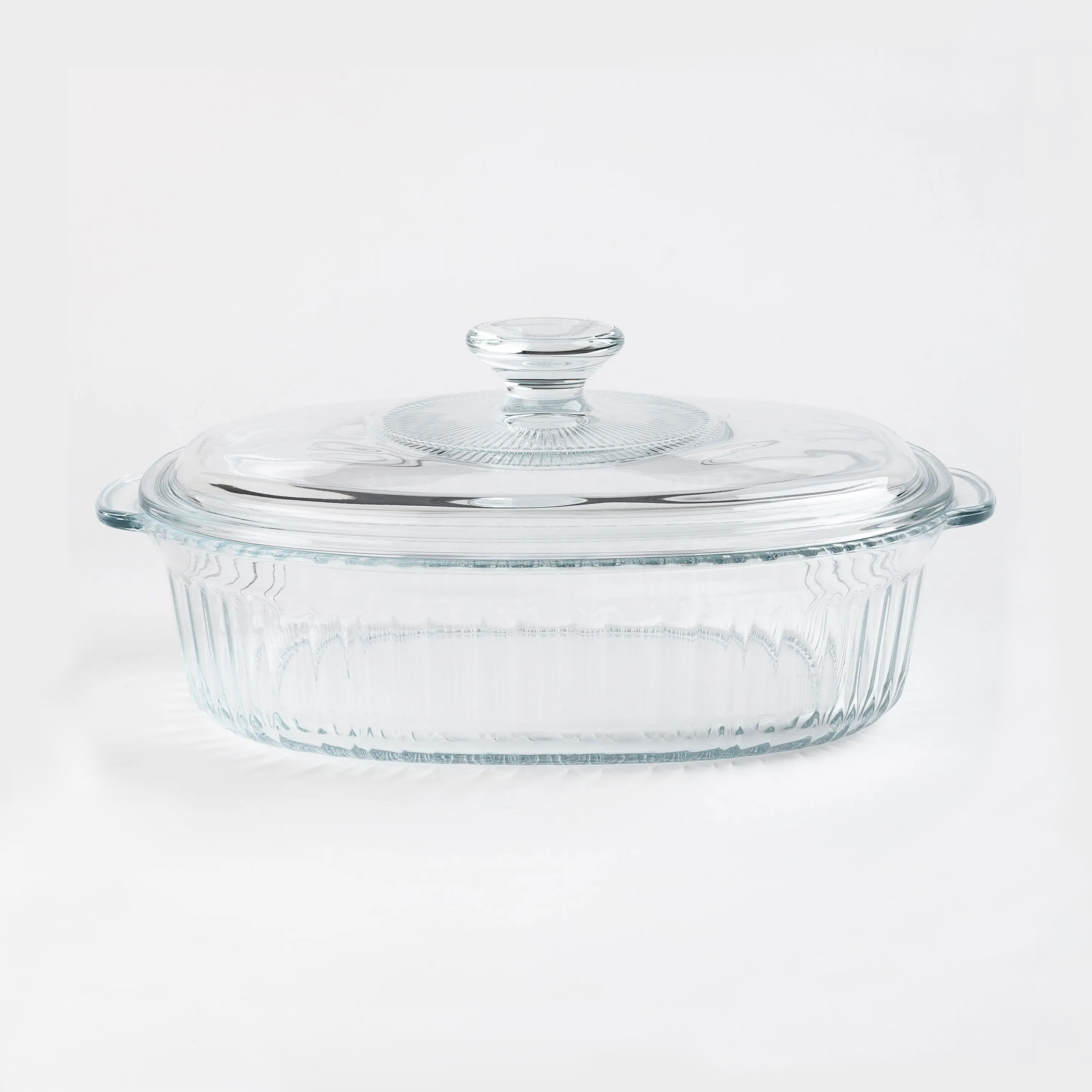 Форма для запекания 27x19 см 18 л с крышкой стекло Т овальная Cook ribbed 1990₽