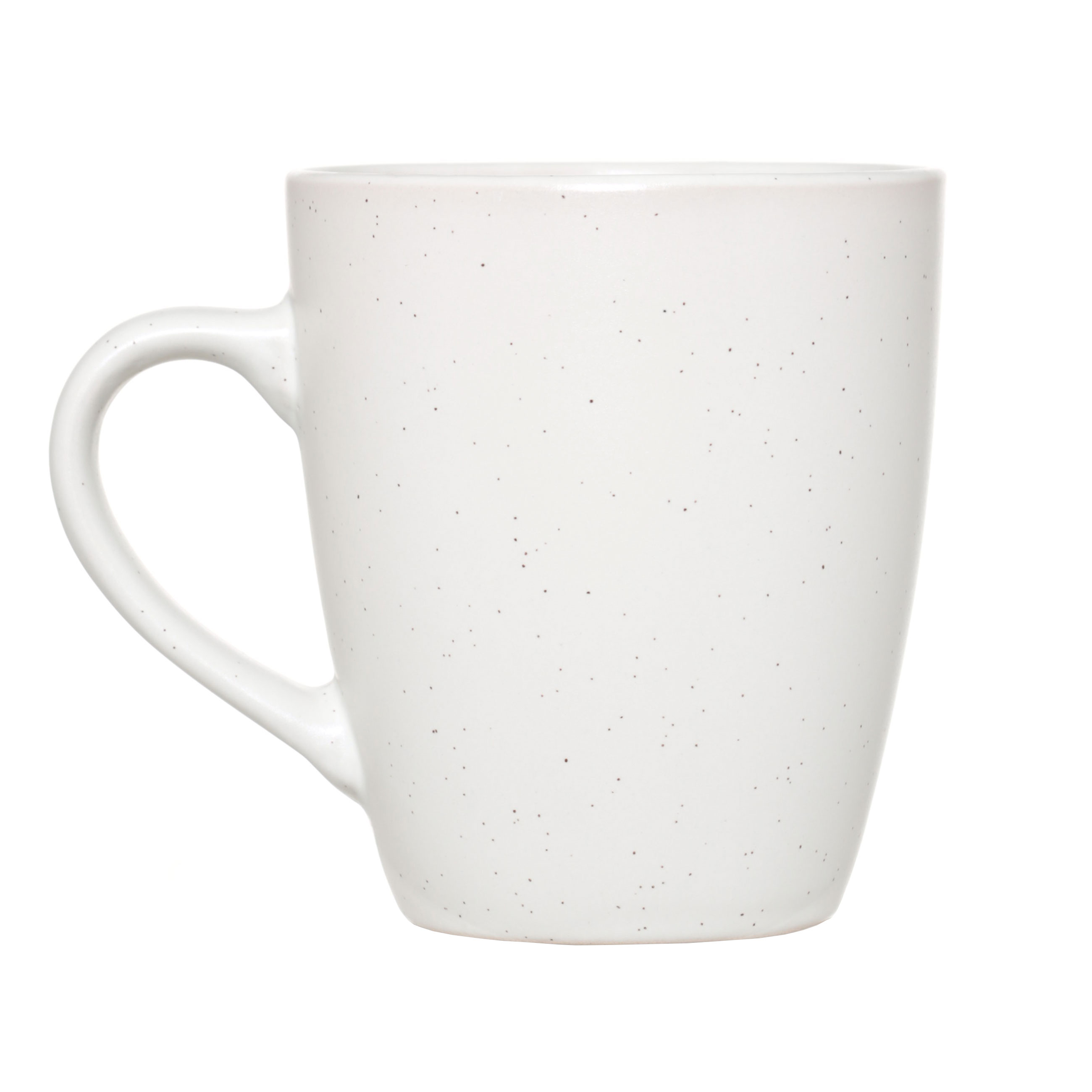 Кружка, 400 мл, 2 шт, керамика, молочная, в крапинку, Particle, image-1