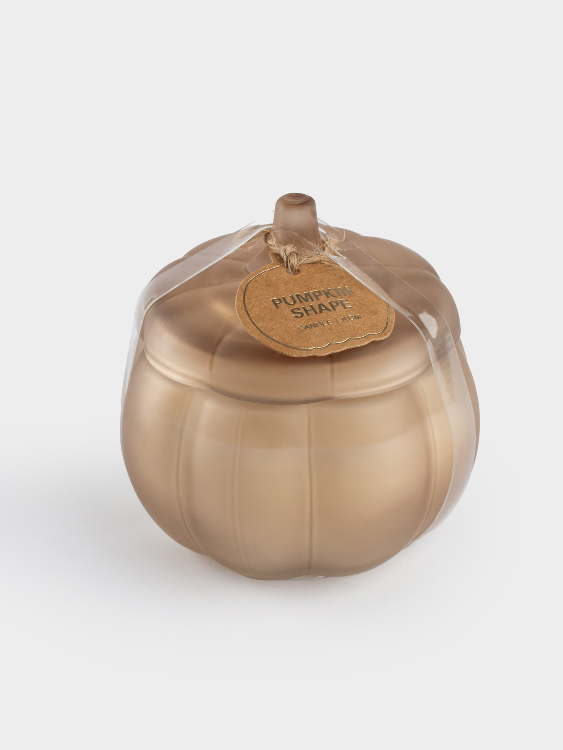 Свеча ароматическая, 8 см, в подсвечнике, с крышкой, керамика, Тыква, White musk warm vanilla, Pumpkin shape, image-2
