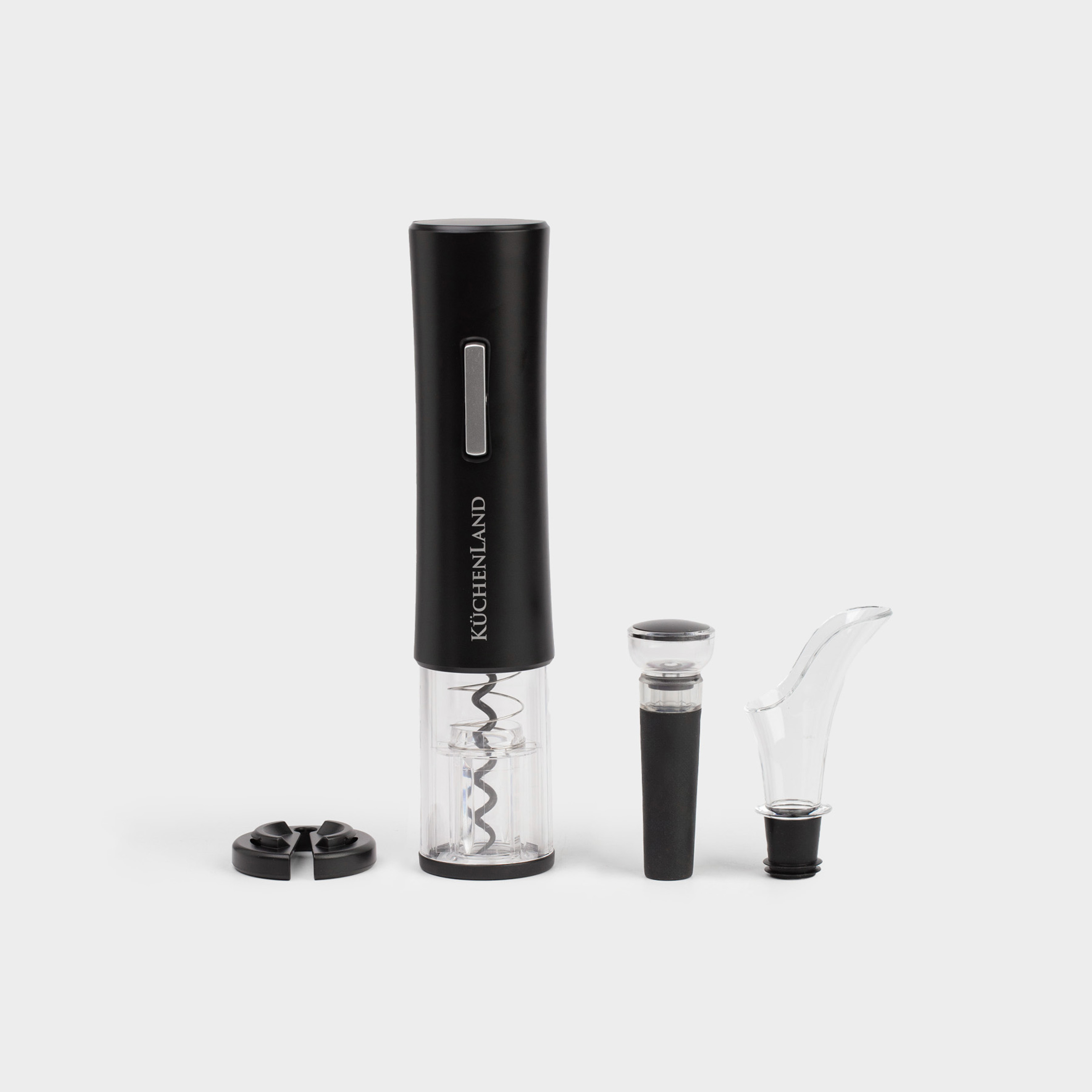 Набор винный 4 пр с вакуумной пробкой пластиксталь LED W черный Bar 2990₽