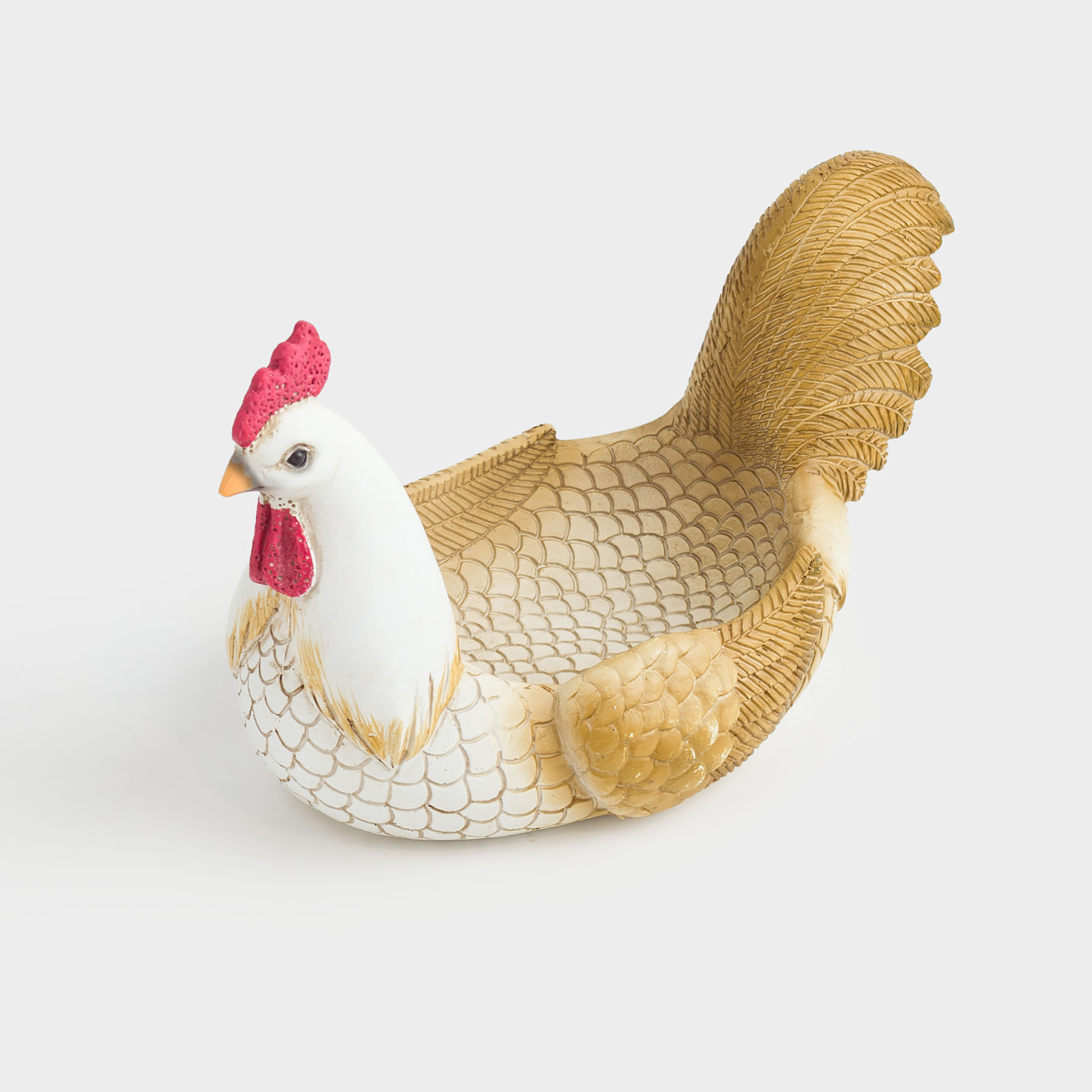 Конфетница 26х14 см полирезин бежевая Петух Easter pullet 1245₽