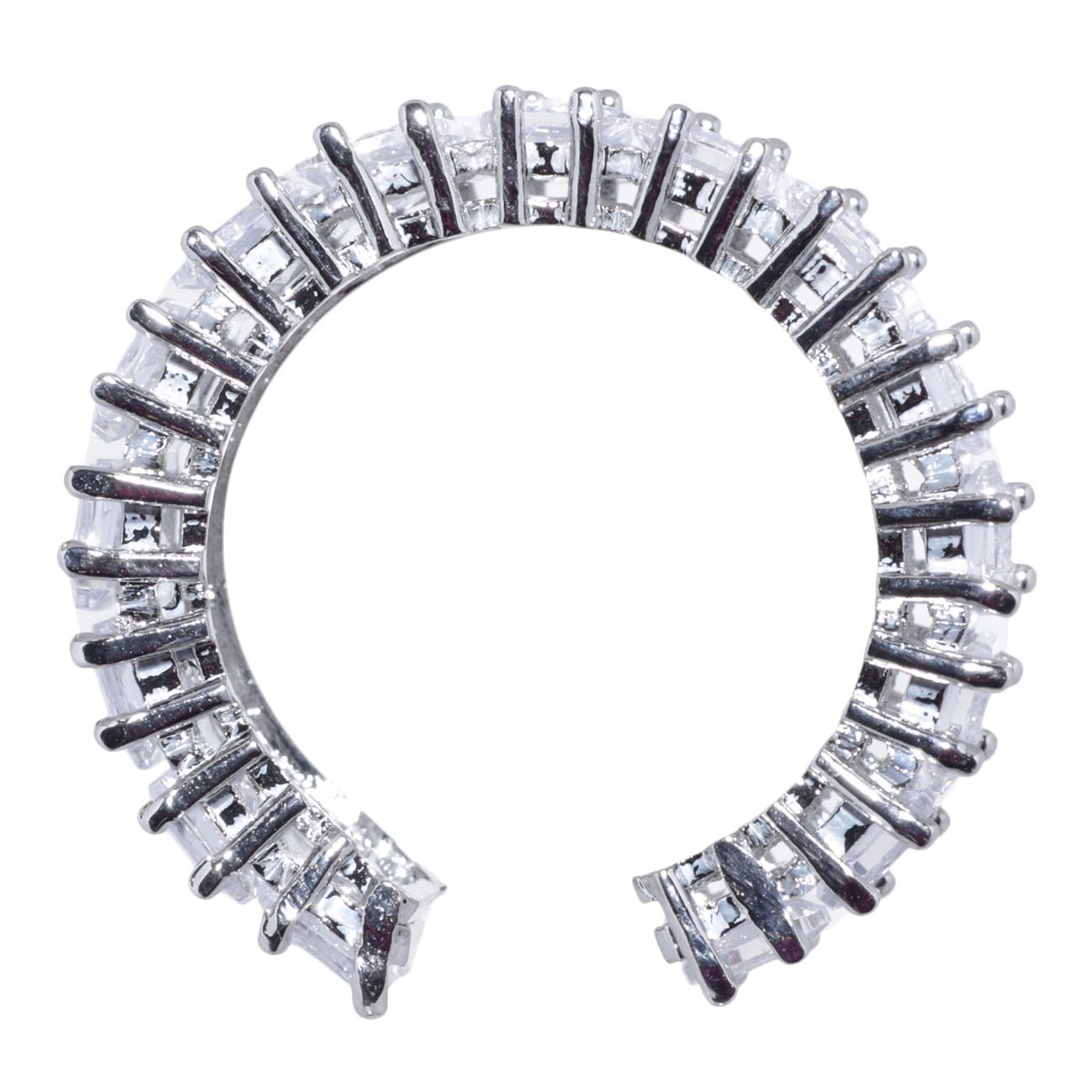 Кольцо, р. S-M, единый размер, металл/стекло, серебристое, Кристаллы, Jewelry crystal изображение № 4