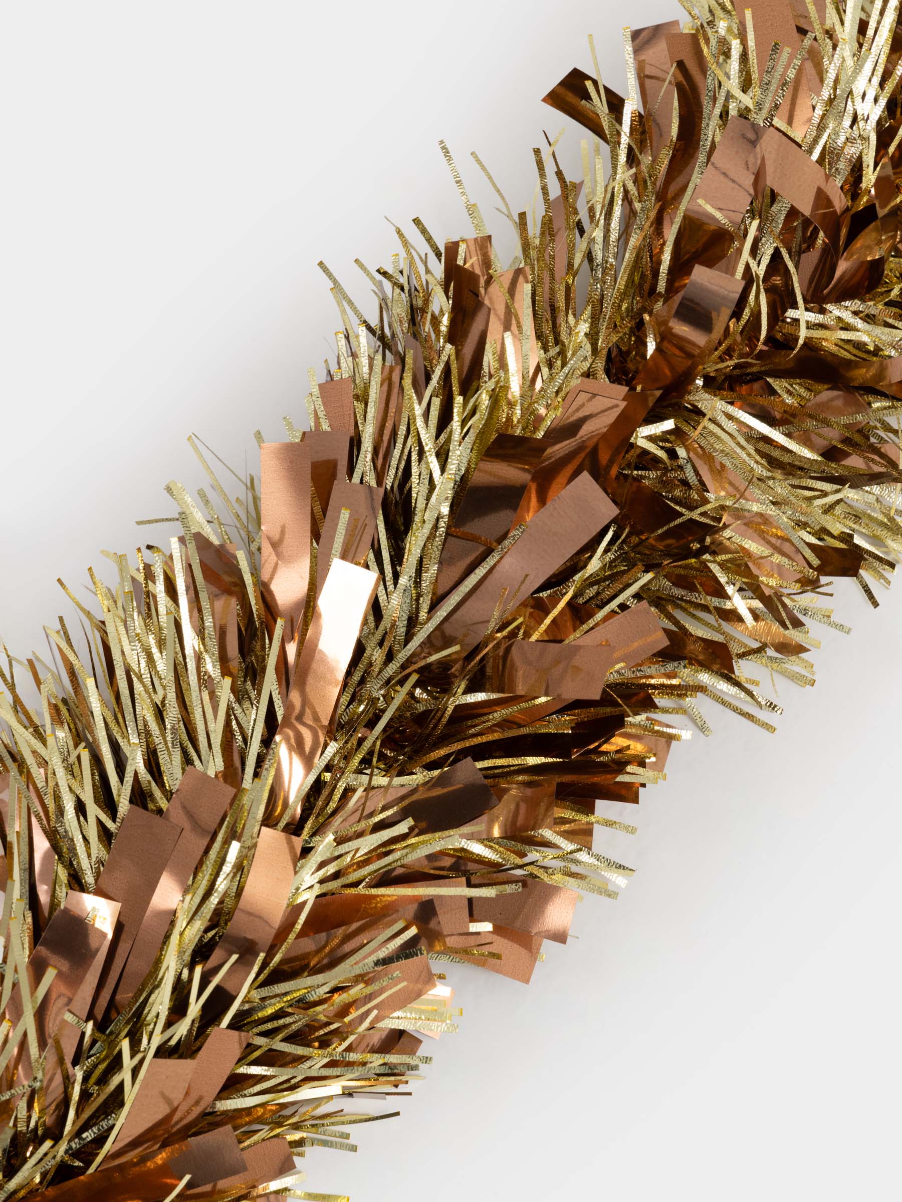 Гирлянда декоративная, 2 м, мишура, золотистая, L, Tinsel christmas, image-1