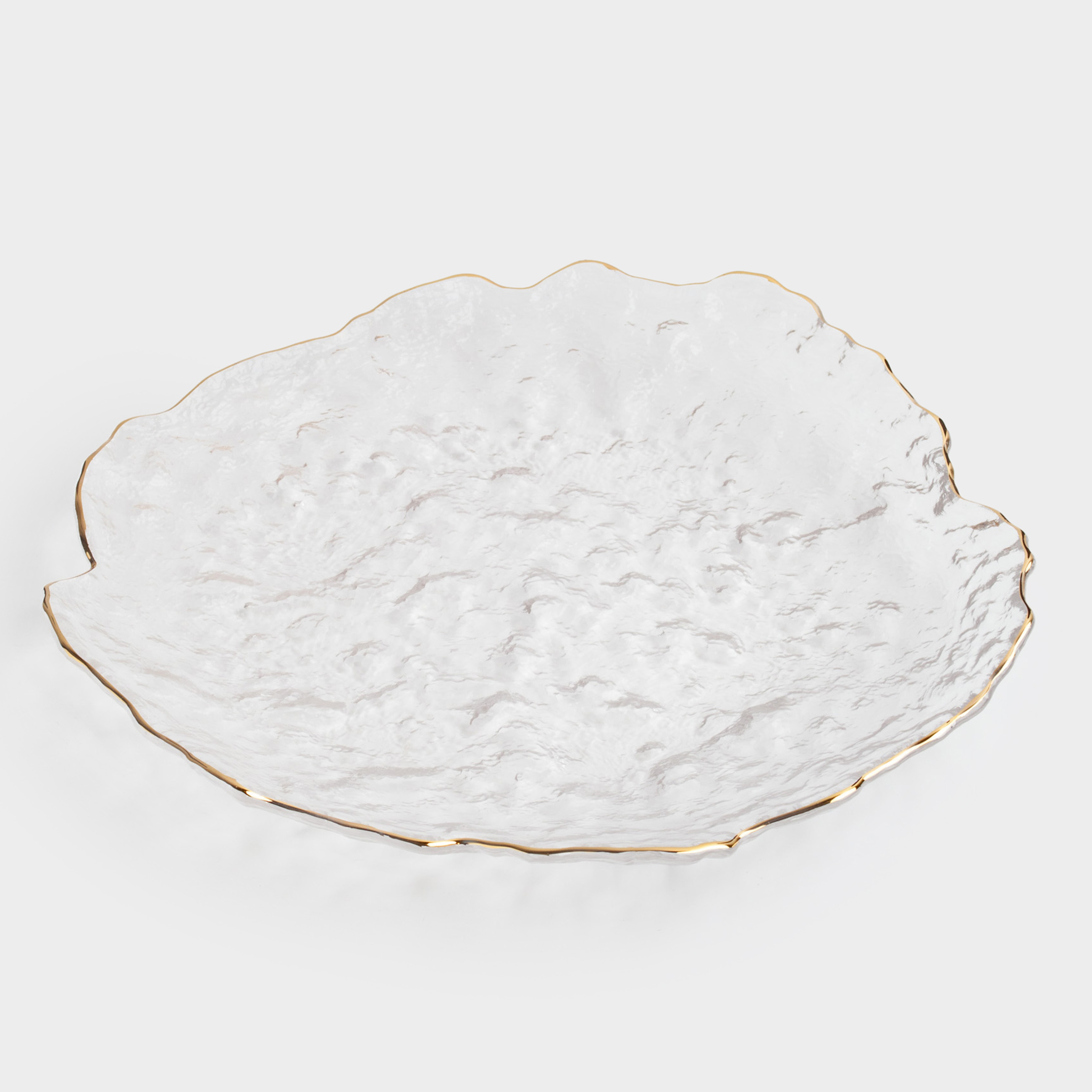 Блюдо 30 см стекло с золотистым кантом Nautilus gold 1990₽