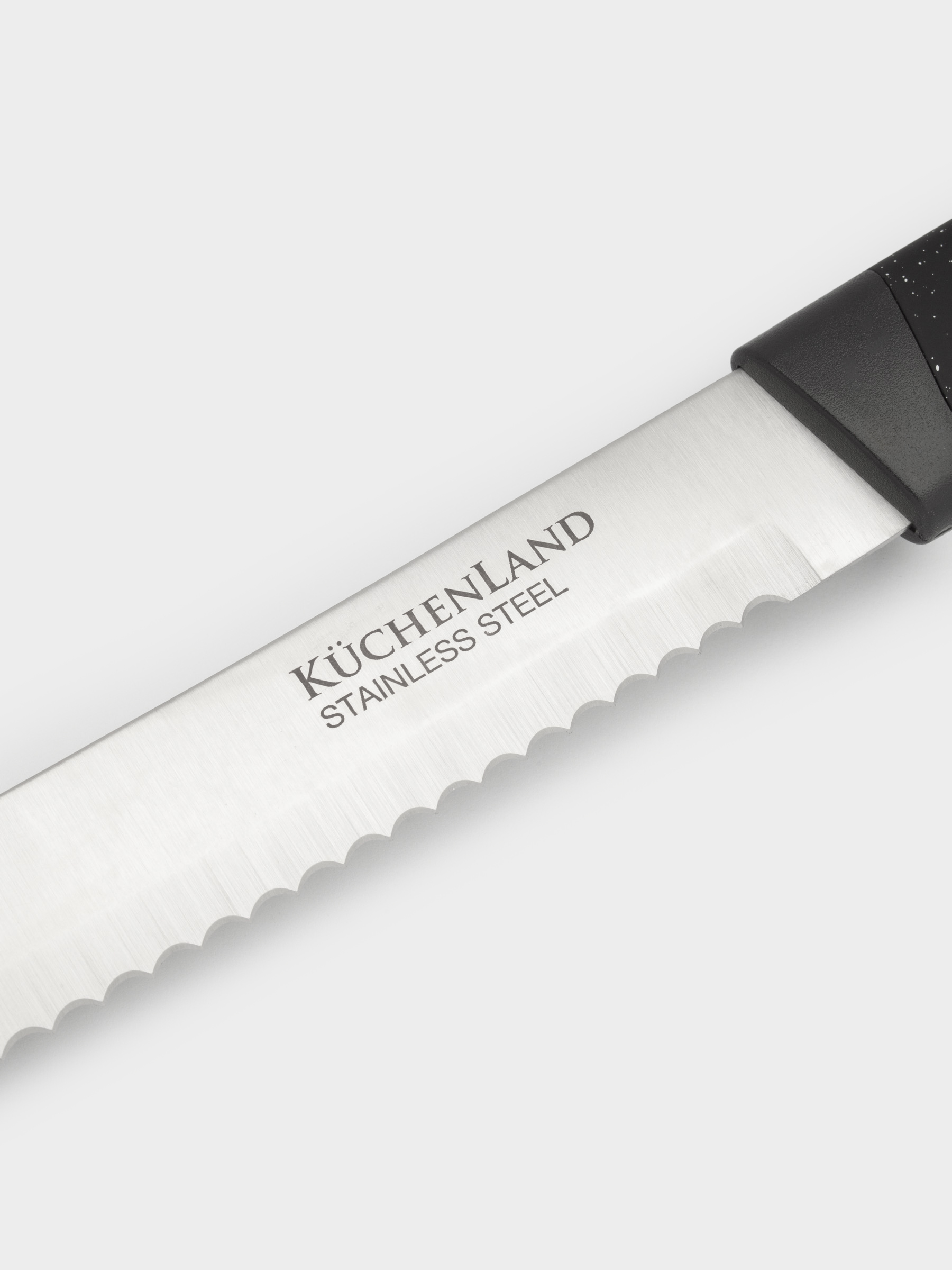 Набор ножей, 5 пр, в подставке, сталь/пластик, черный, в крапинку, Steel speckled, image-5