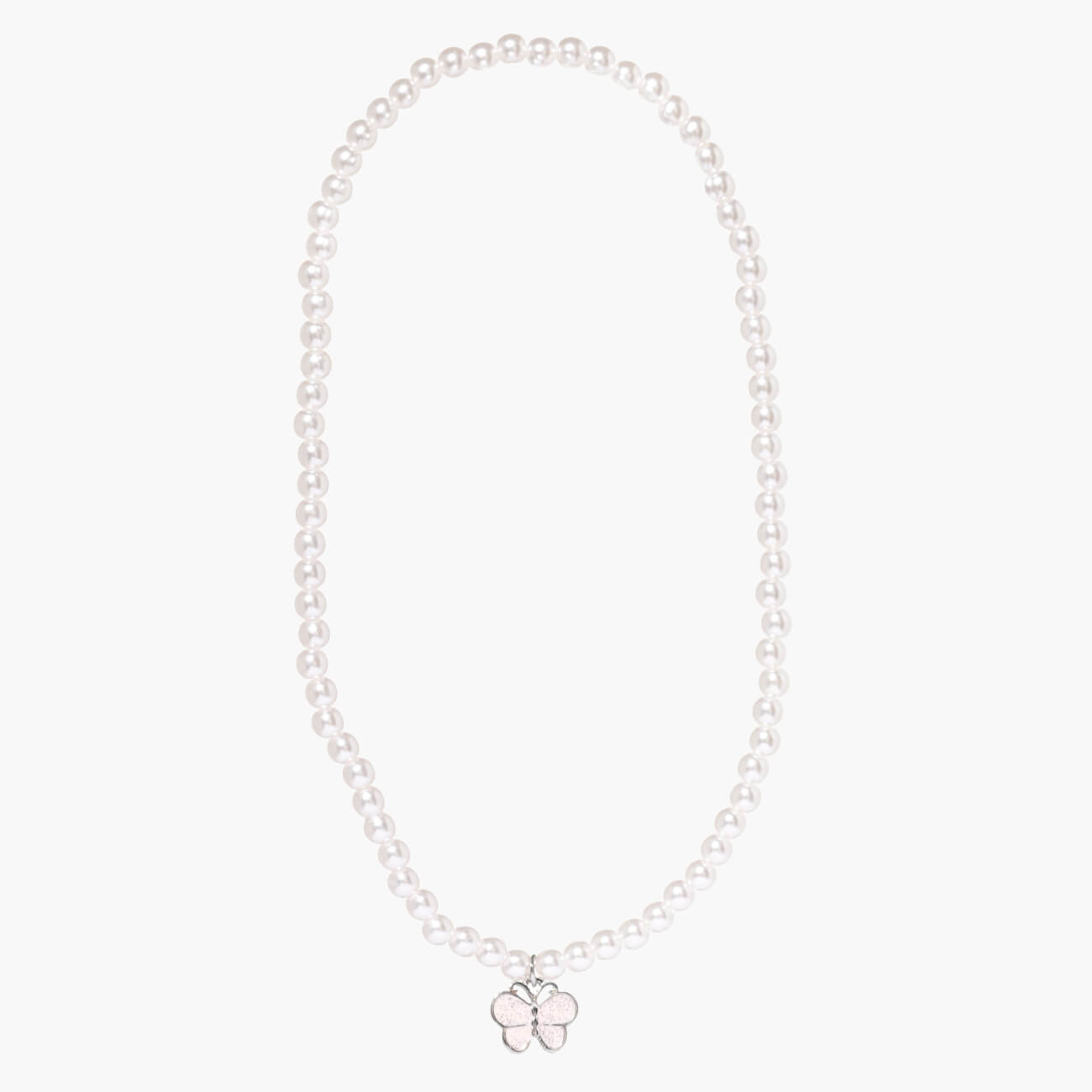 

Цепочка, 23 см, пластик/металл, Розовая бабочка, Pearl