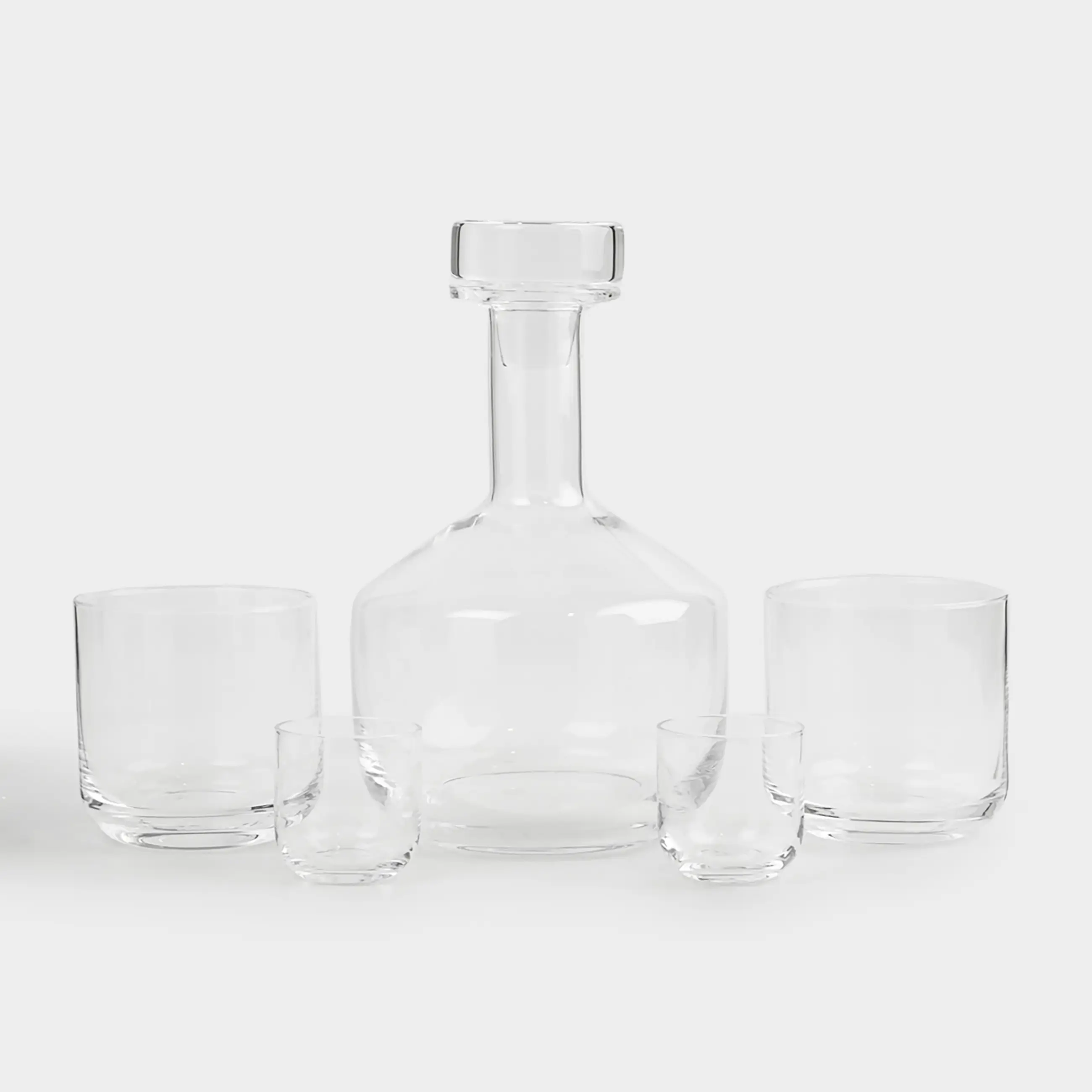 Набор для напитков, 2 перс, 5 пр, графин/стаканы/стопки, стекло, Clear color