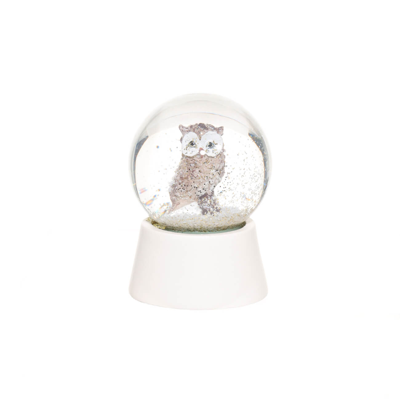Снежный шар, 7 см, полирезин/стекло, Сова, Forest animals