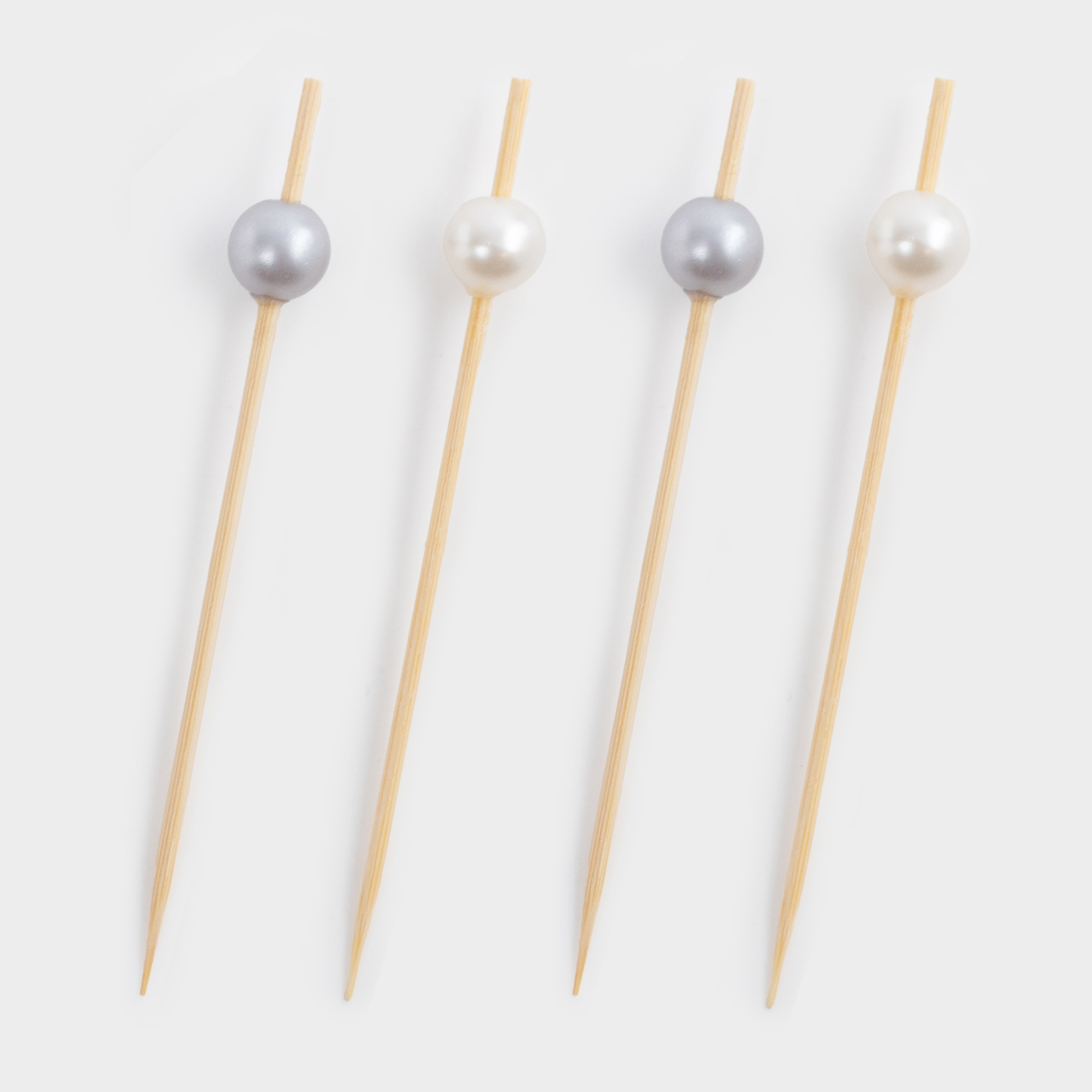 Kuchenland Шпажка для канапе 9 см 20 шт бамбук сераябелая Жемчужина Elegant details 249₽