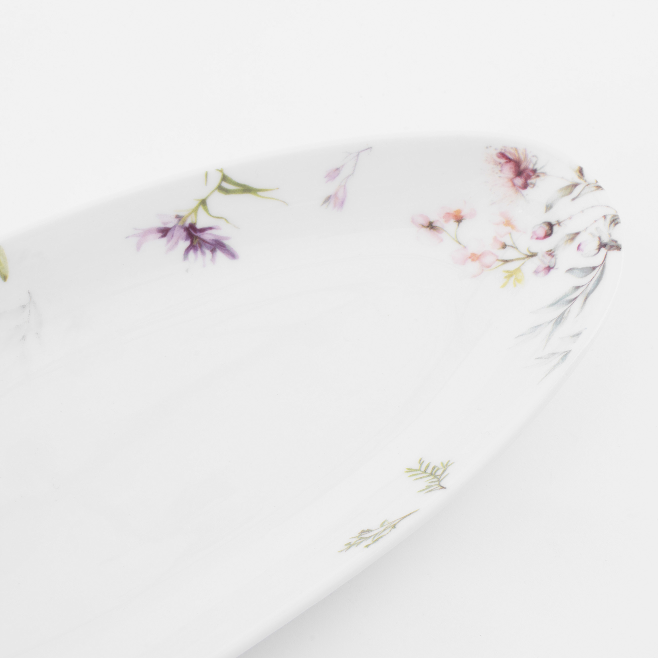 Блюдо, 26х10 см, фарфор P, овальное, белое, Цветы, Wild flowers изображение № 3