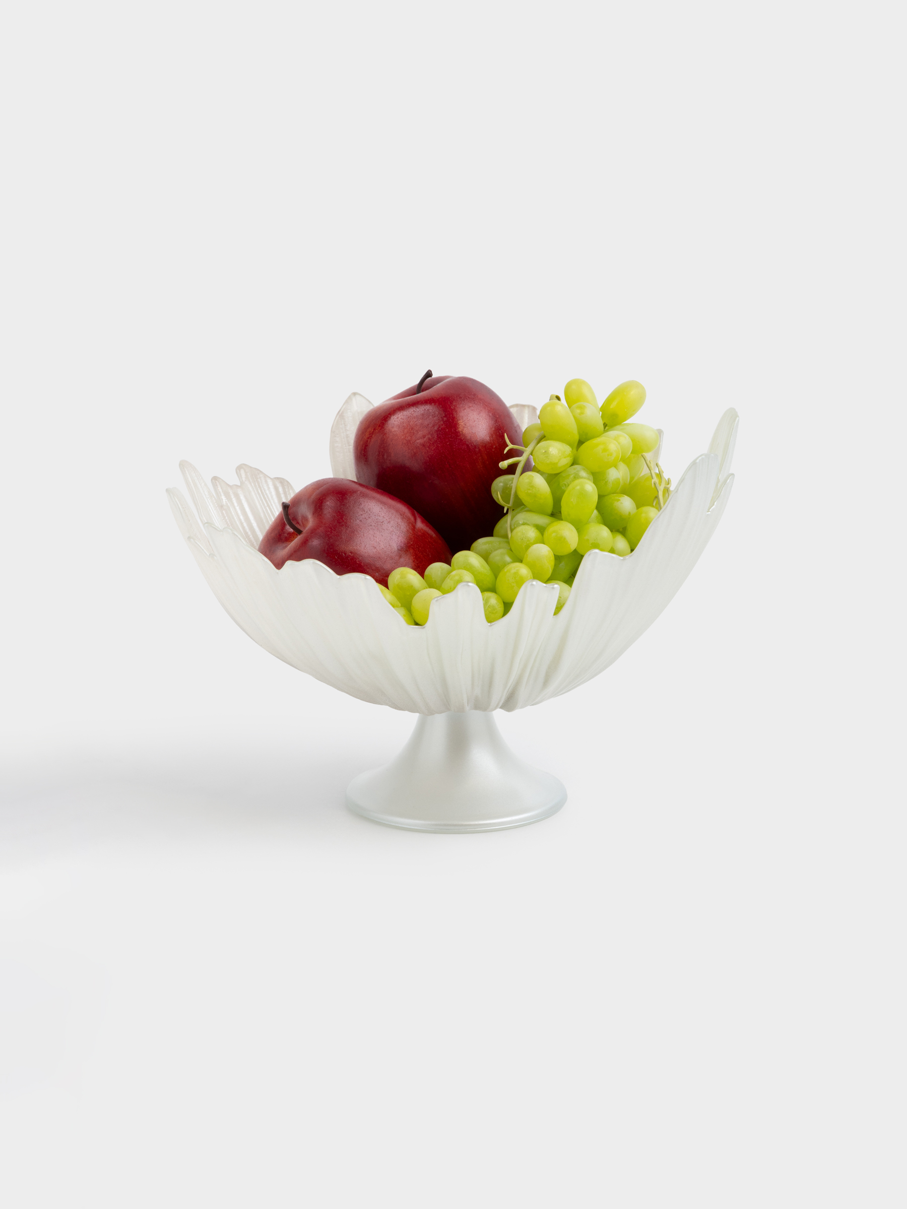 Ваза для фруктов, 26х17 см, на ножке, стекло Р, молочная/шампань, Verge, image-3