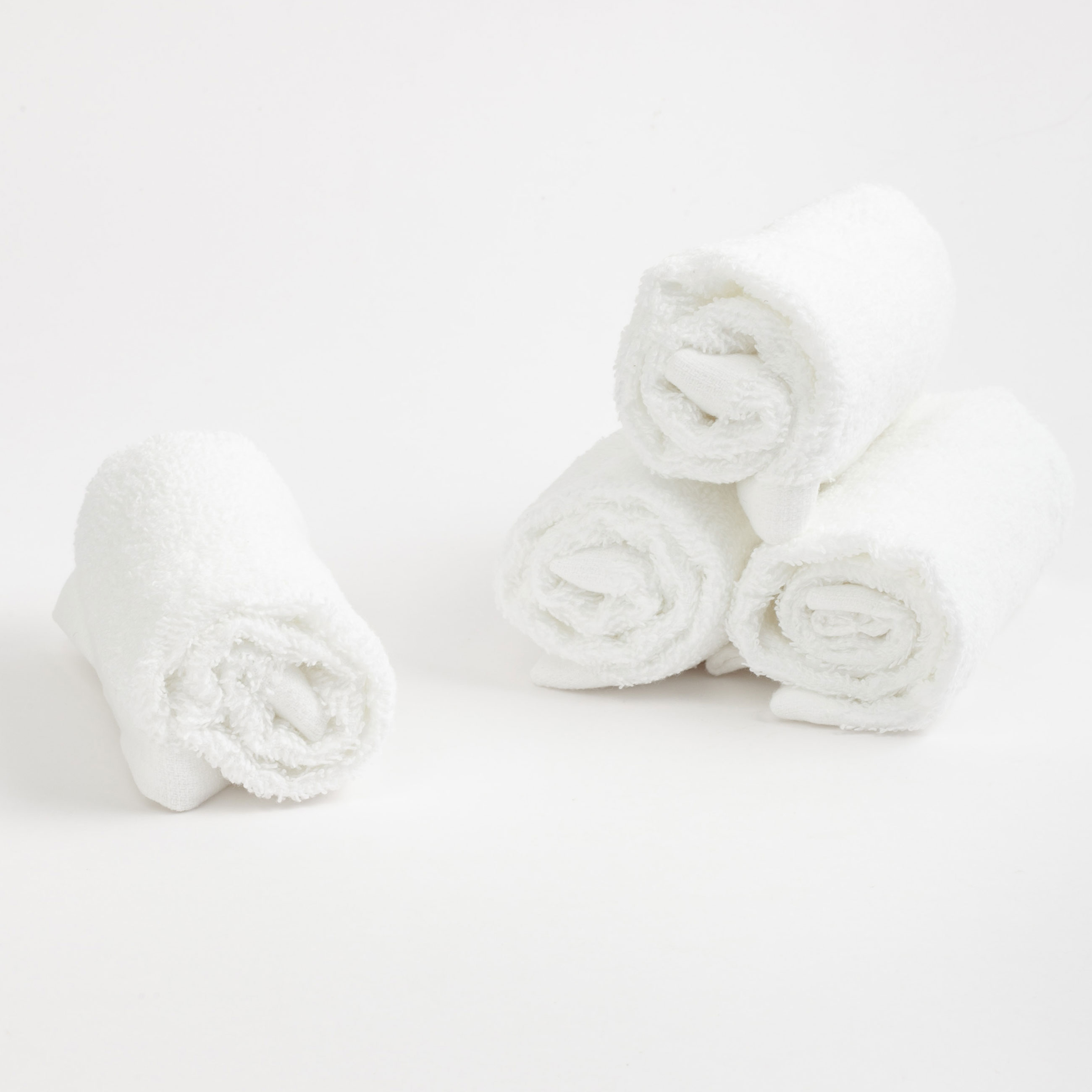 Полотенце, 30х30 см, 4 шт, в корзине, хлопок/полиэстер, белое, Basket towel