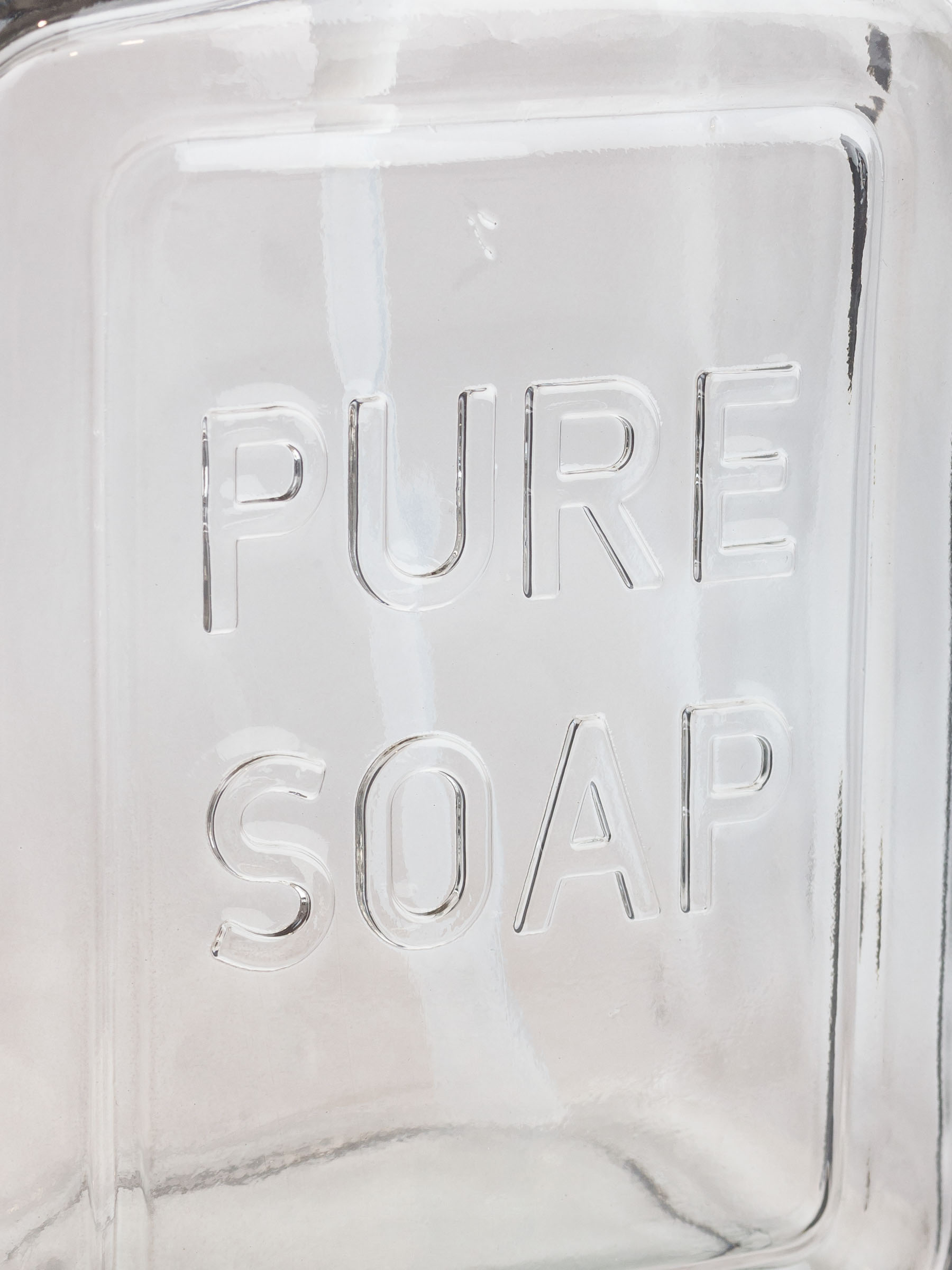 Диспенсер для жидкого мыла, 570 мл, стекло/пластик, серо-коричневый, Pure soap, Title color, image-2