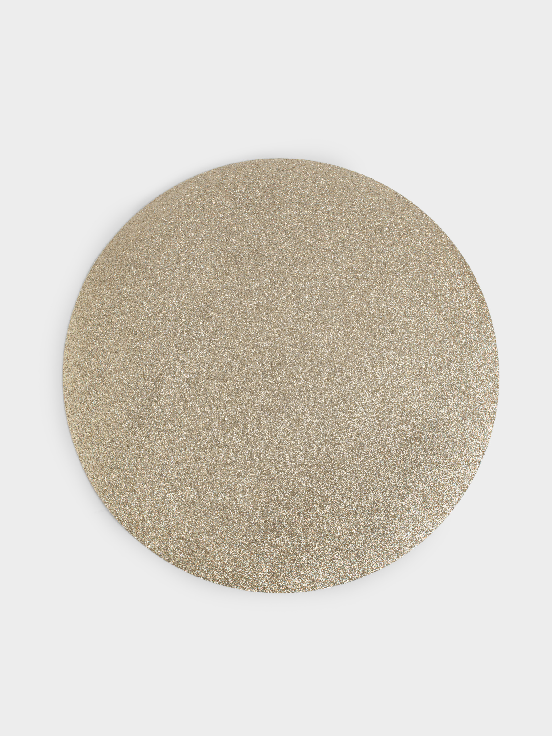 Салфетка под приборы, 38 см, ПВХ, круглая, шампань, Glitter mat, image-0