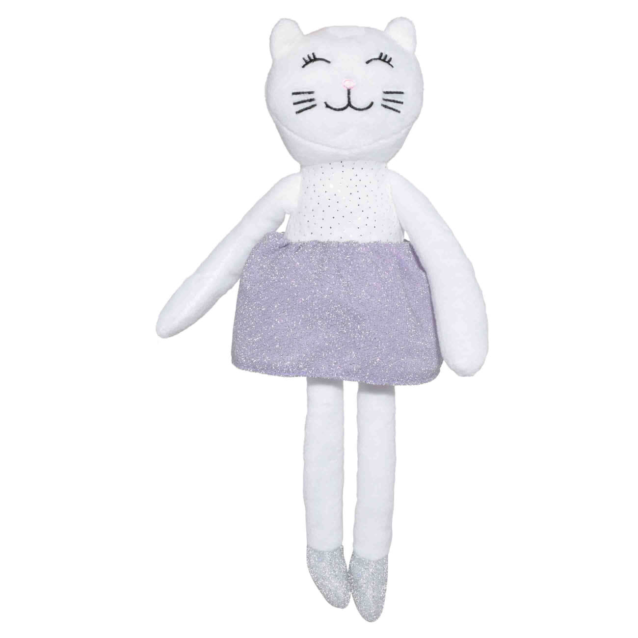 

Игрушка, 35 см, мягкая, полиэстер, молочная, Кошка в лиловой юбке, Little pet