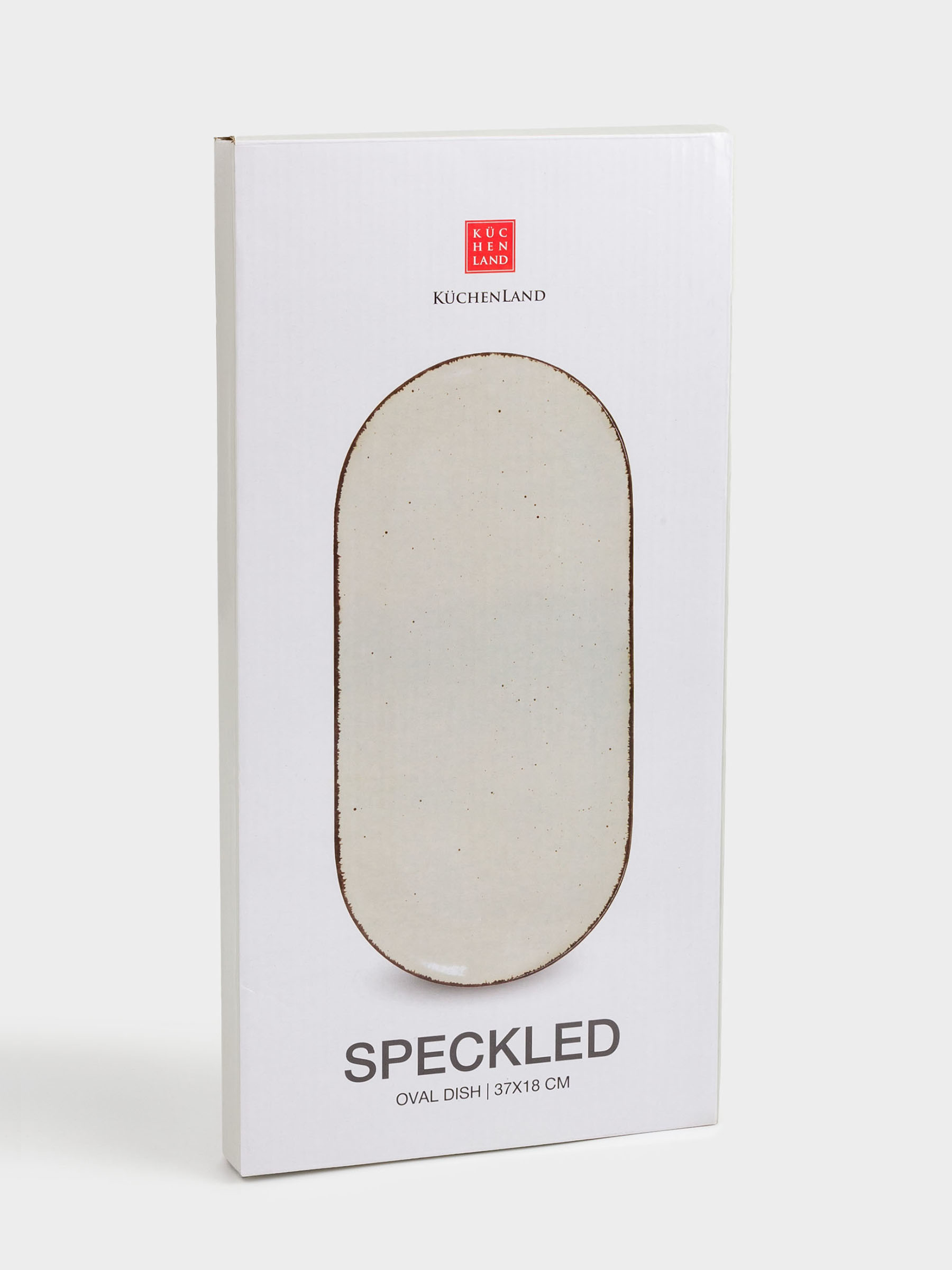 Блюдо, 37х18 см, керамика, овальное, бежевое, в крапинку, Speckled, image-5