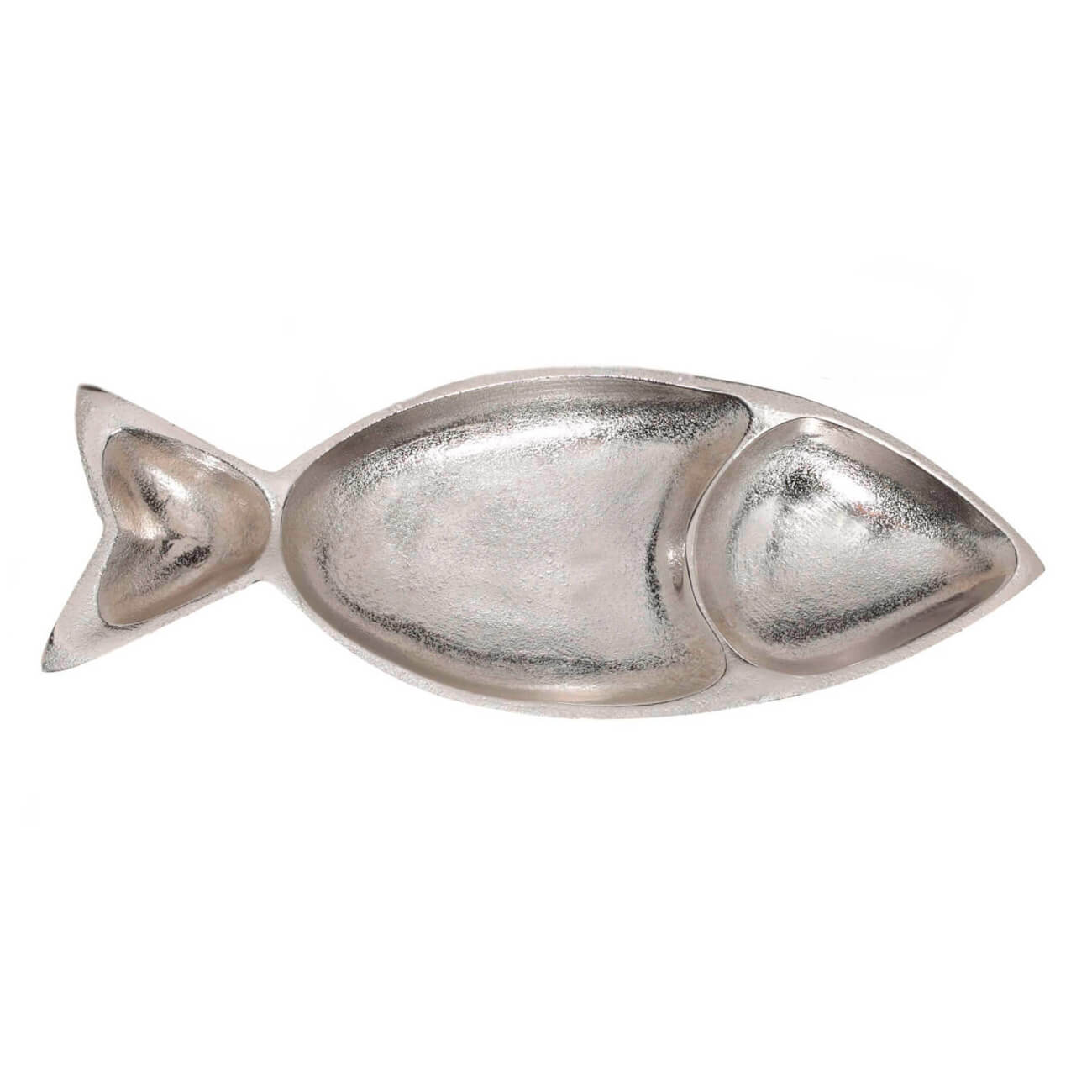 

Менажница, 35х13 см, 3 отд, металл, серебристая, Рыба, Fish print