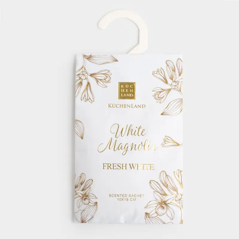 Саше ароматическое, 10х19 см, подвесное, White Magnolia, Fresh white ,image-0
