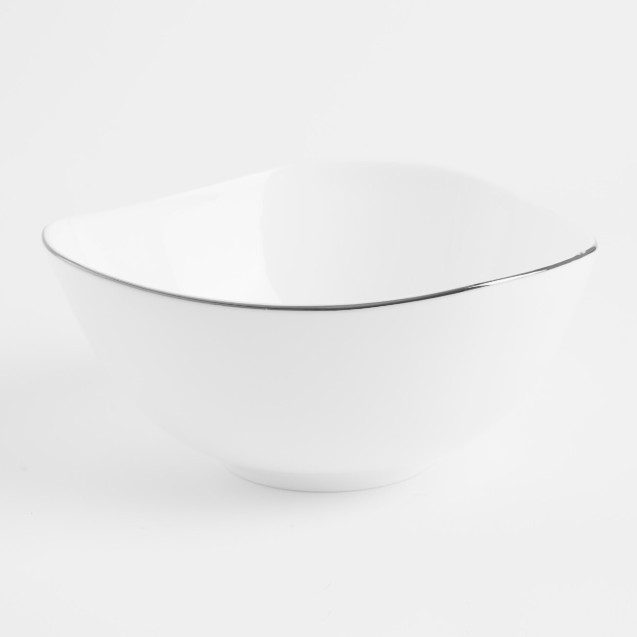 

Салатник, 15x7 см, 600 мл, фарфор F, белый, Bend silver