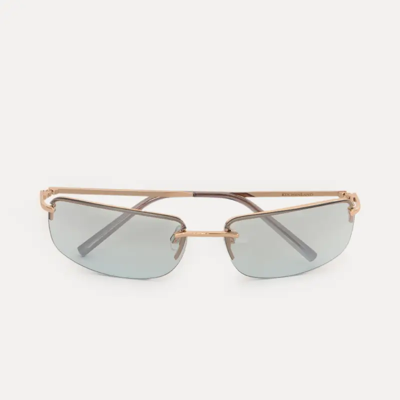 Очки солнцезащитные, металл/пластик, прямоугольные, серебристые, Eyewear ,image-0