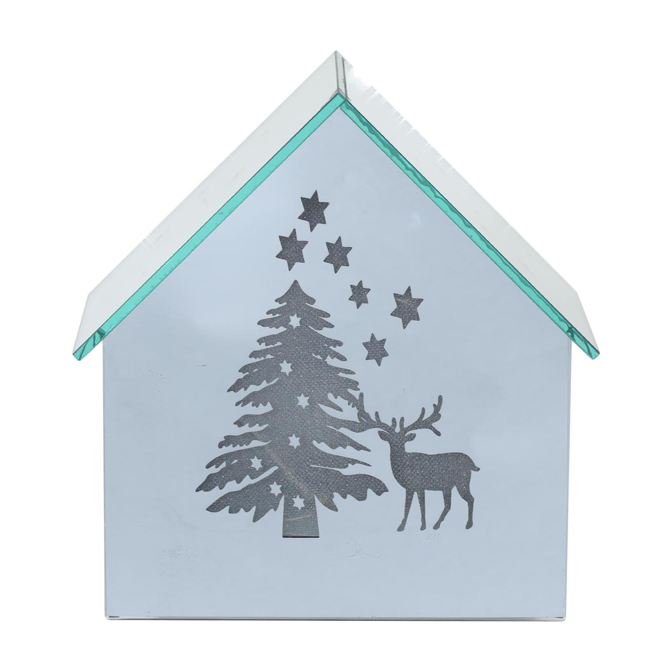 

Статуэтка с подсветкой, 17 см, стекло, Зеркальный дом, Winter deer