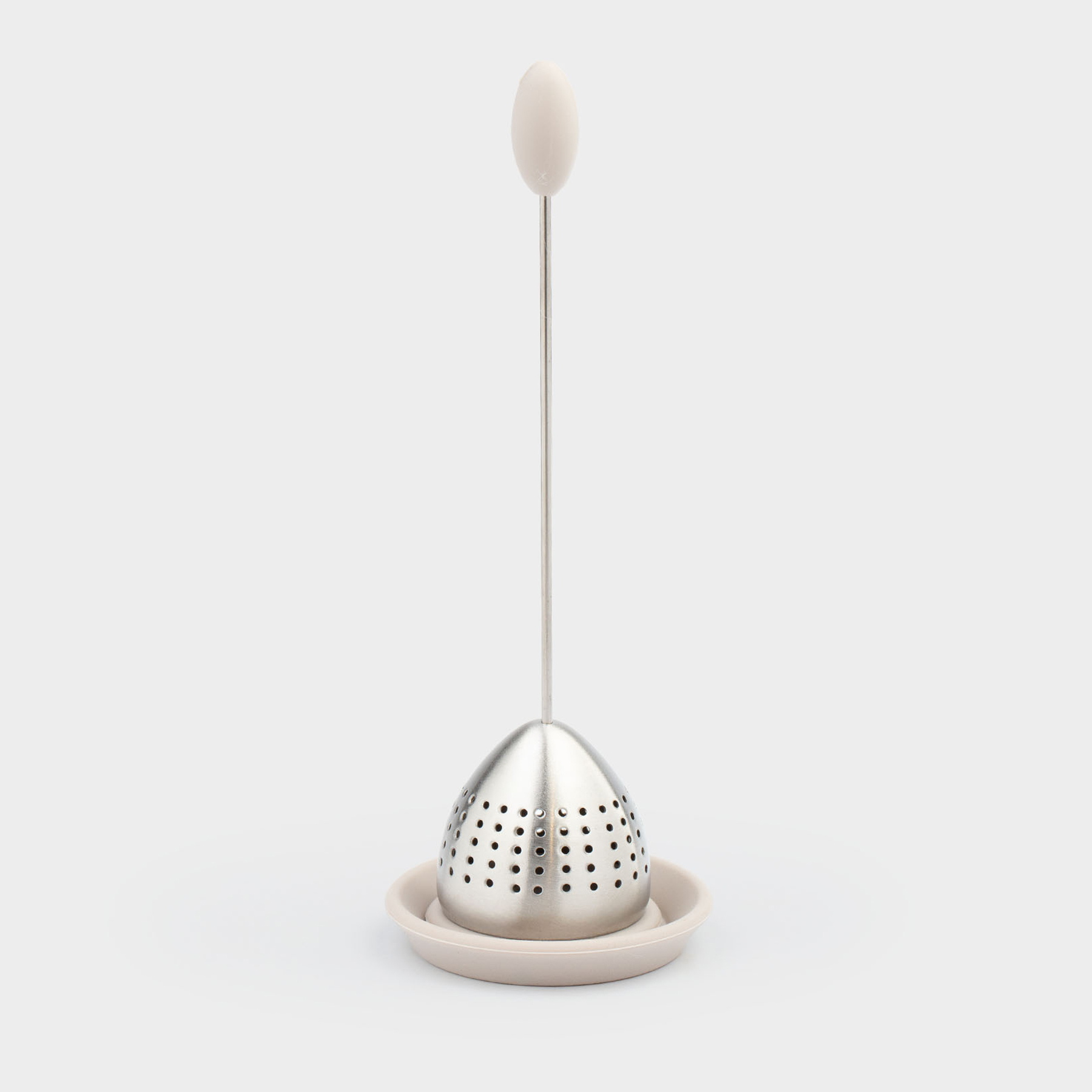 Kuchenland Сито для заваривания чая 18 см стальсиликон серебристо-бежевое Метеор Meteor 699₽