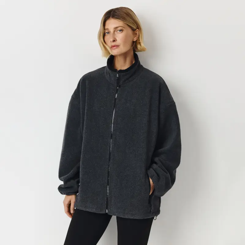Толстовка женская, р. L/XL, на молнии, полиэстер, серая, Socorro