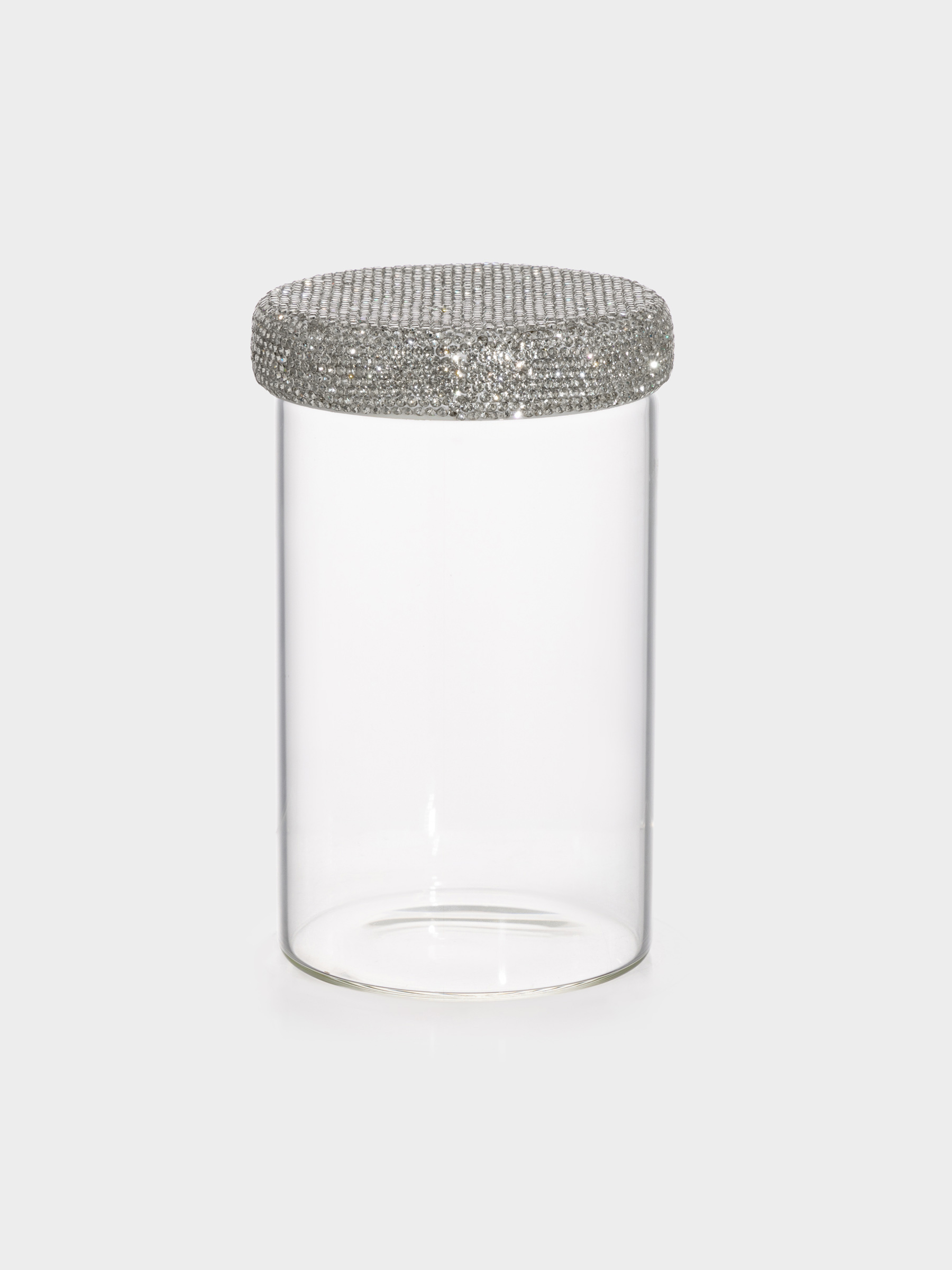 Емкость для хранения, 9х17 см, 900 мл, стекло Б/стразы, Crystal decor, image-0