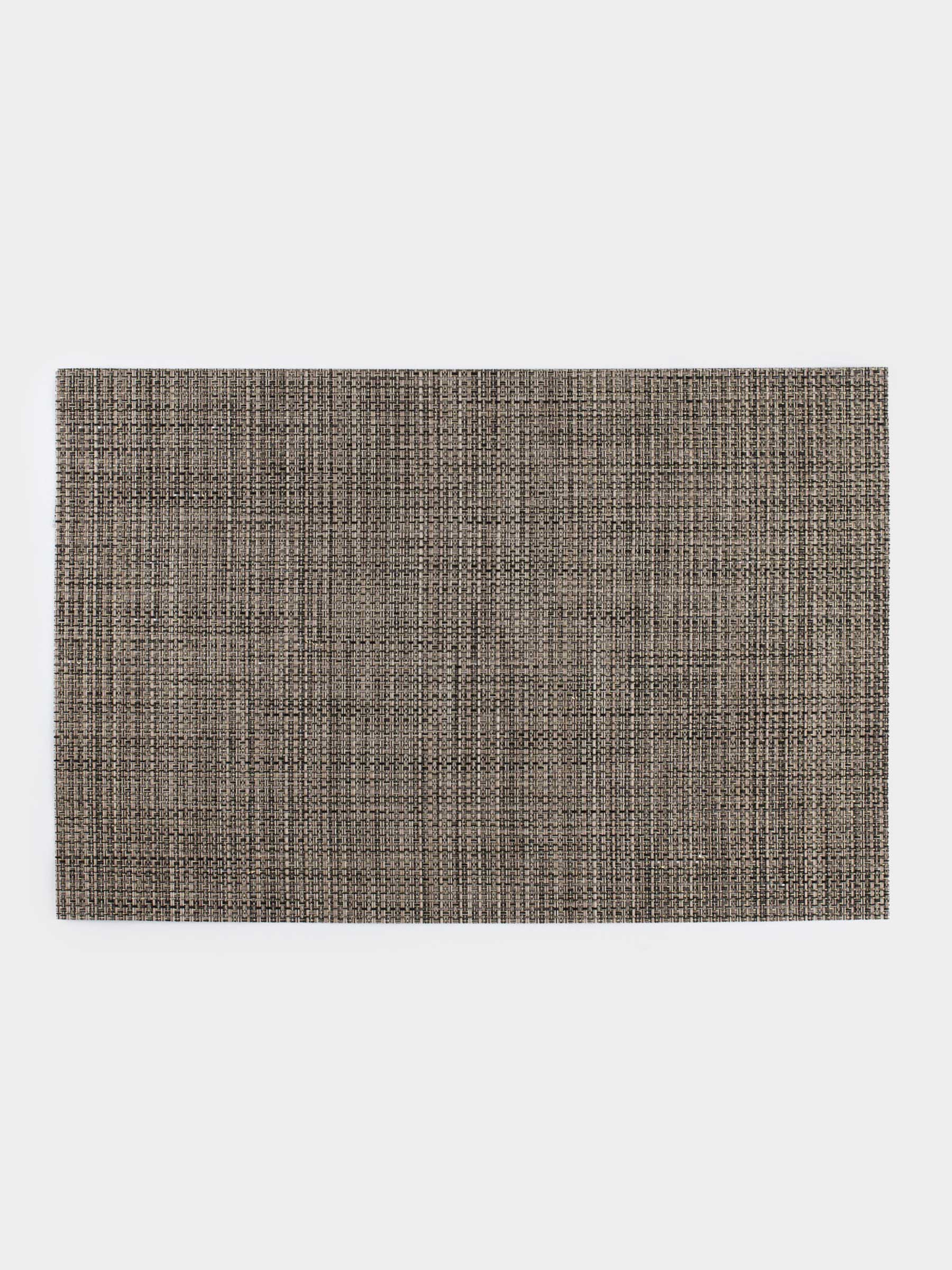 Салфетка под приборы, 30x45 см, ПВХ, прямоугольная, коричневая, Золотистая нить, Solid, image-0