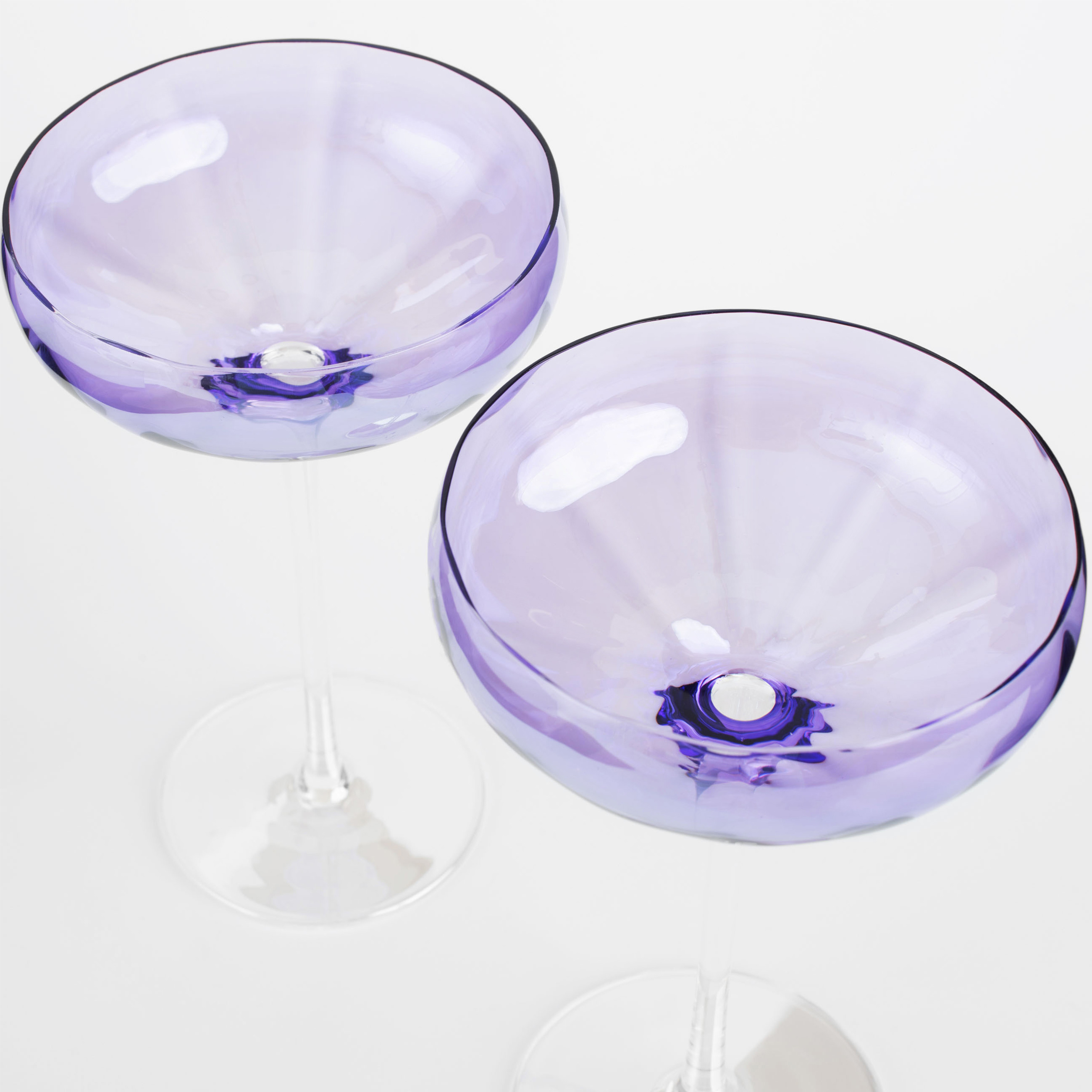 Бокал-креманка для шампанского, 220 мл, 2 шт, стекло, фиолетовый, Filo R color изображение № 4