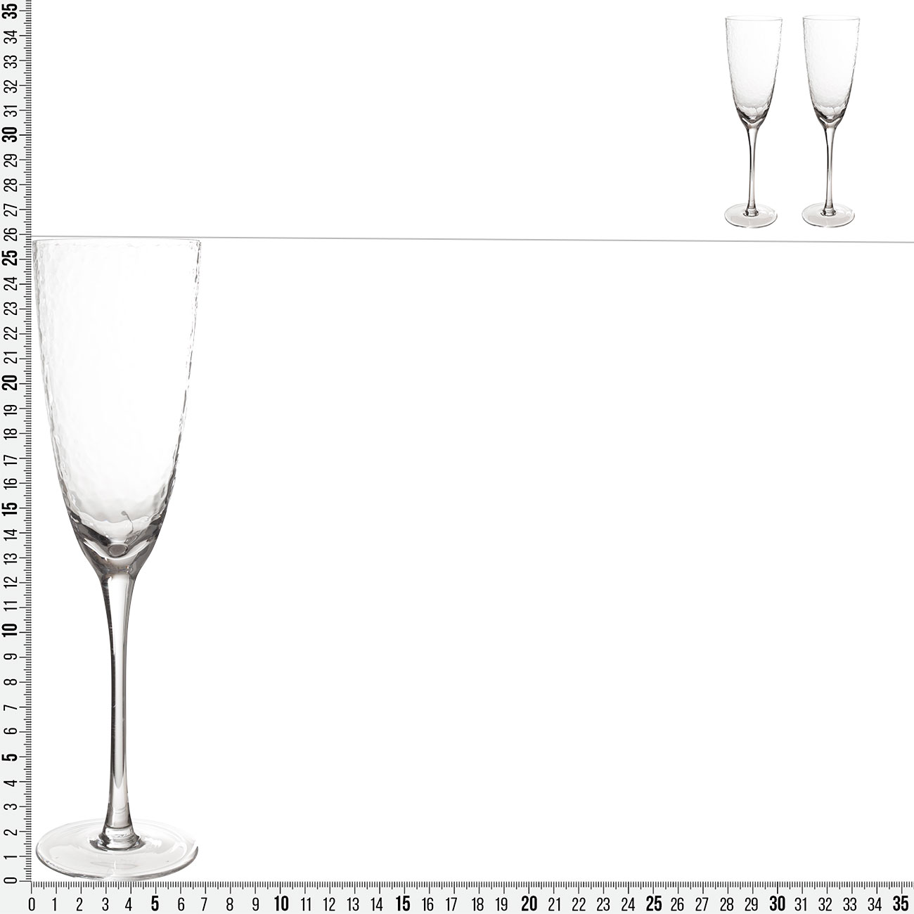 Бокал для шампанского, 275 мл, 2 шт, стекло, Ripply изображение № 3