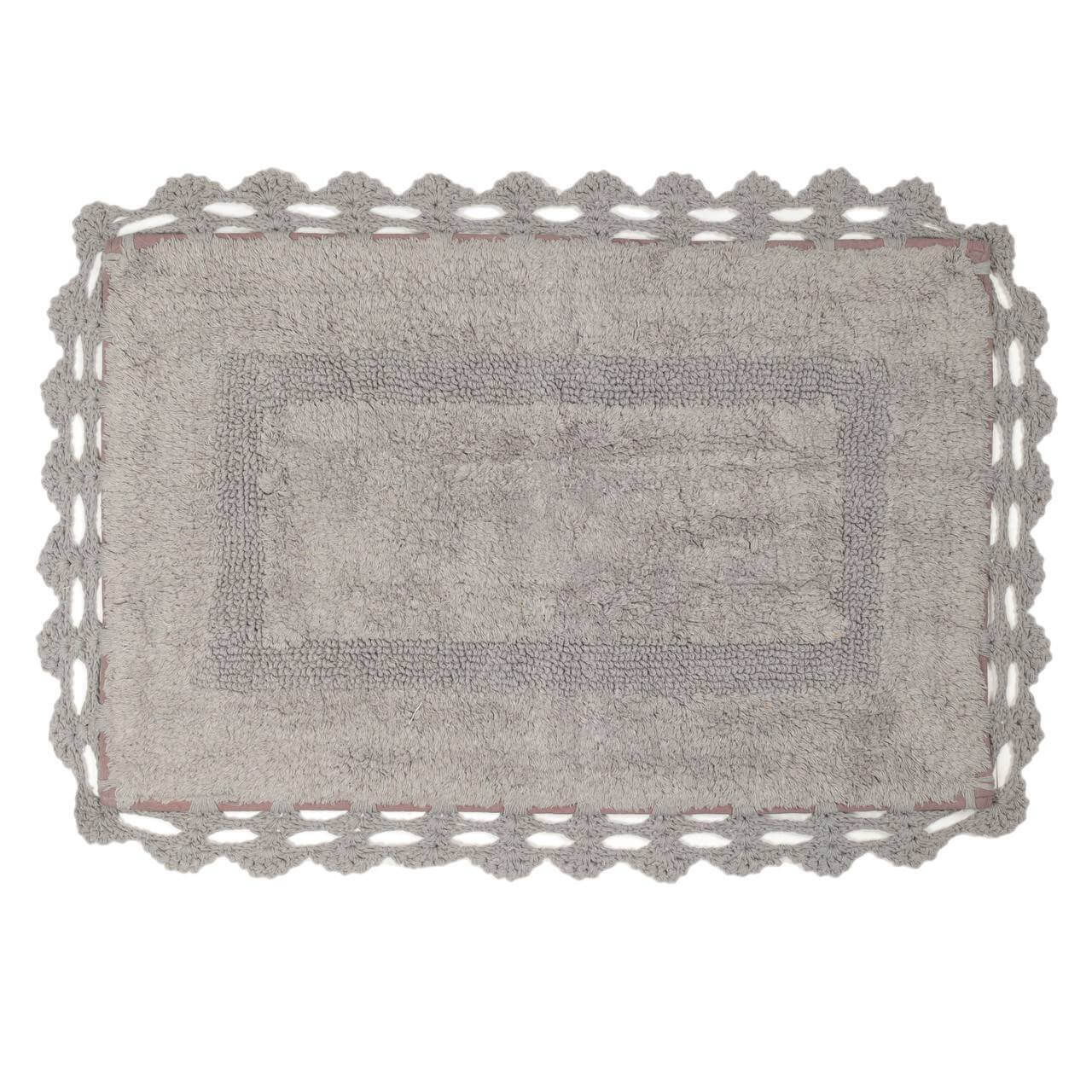 Коврик, 50х80 см, хлопок, серый, Кружево, Knit изображение № 1