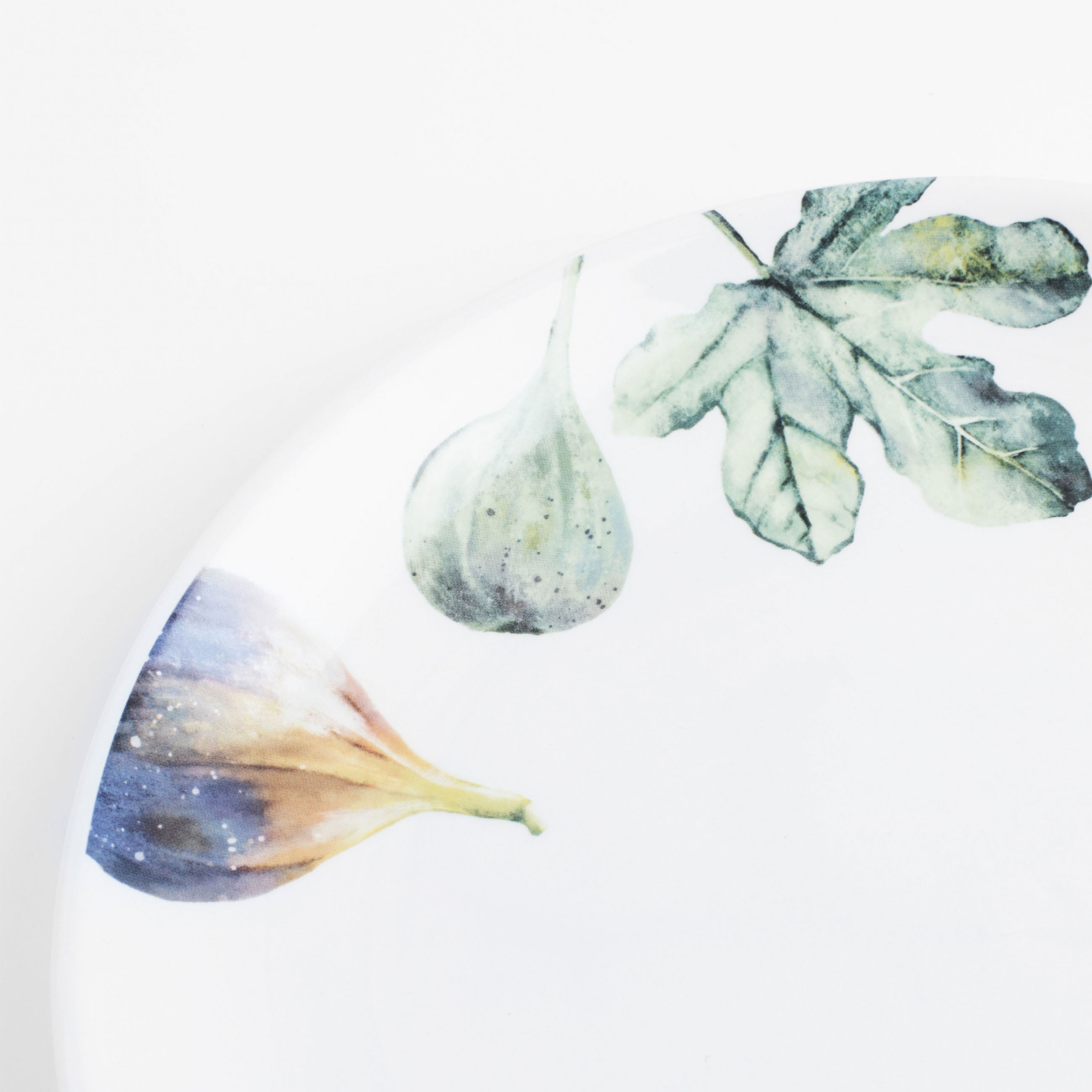 Тарелка обеденная, 26 см, керамика, белая, Инжир и груша, Fruit garden изображение № 4