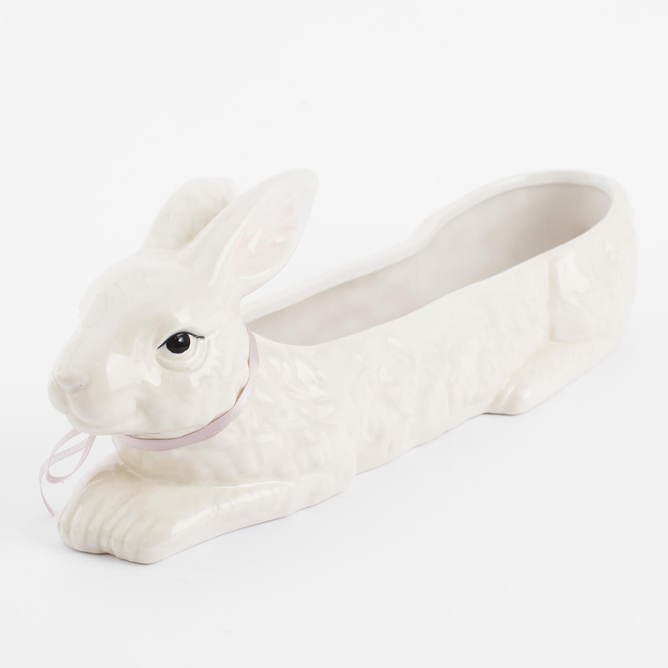 конфетница 19х16 см керамика кролик с мешком natural easter Конфетница, 34х12 см, керамика, молочная, Кролик, Natural easter