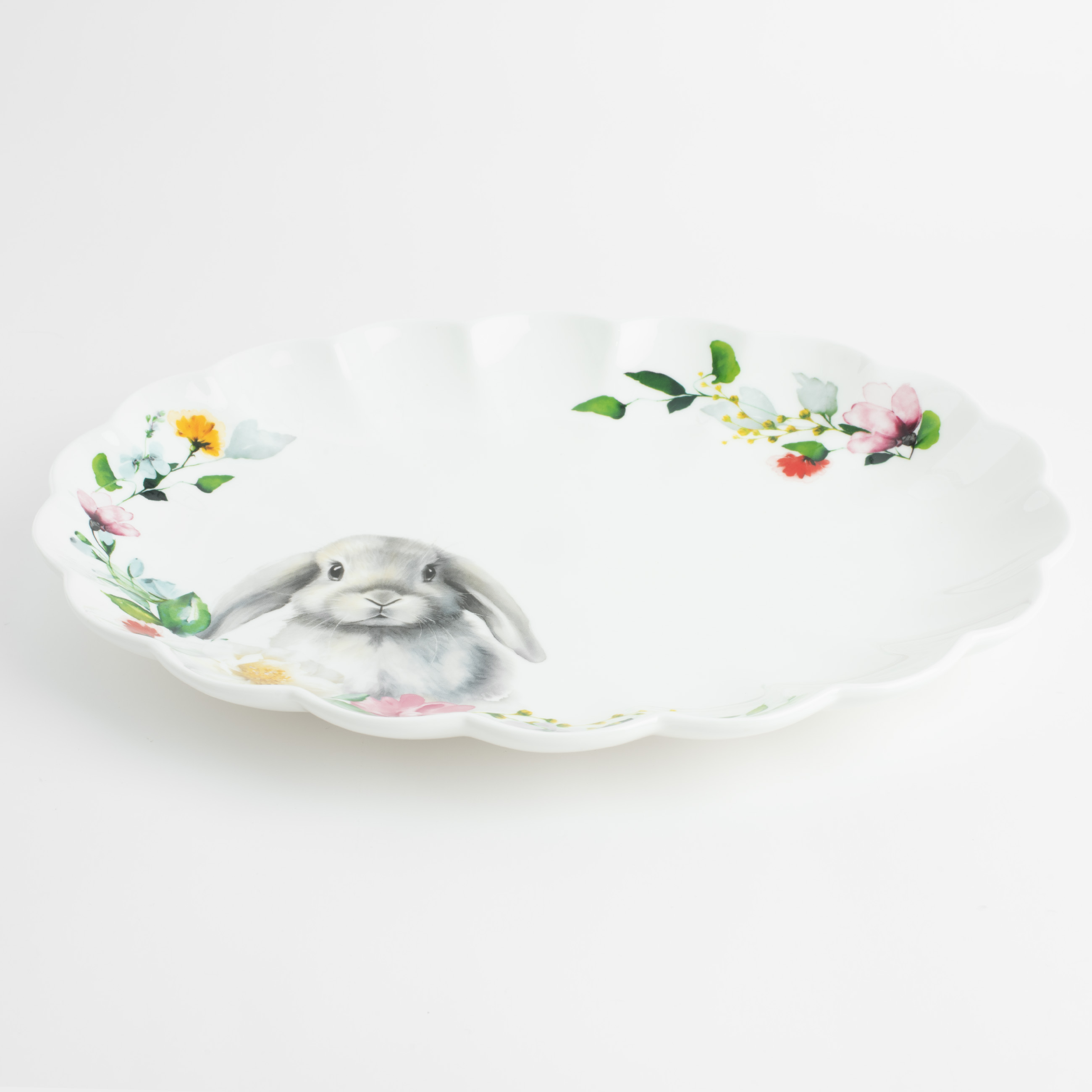 Блюдо, 30х23 см, фарфор N, белое, Кролик в цветах, Pure Easter изображение № 3