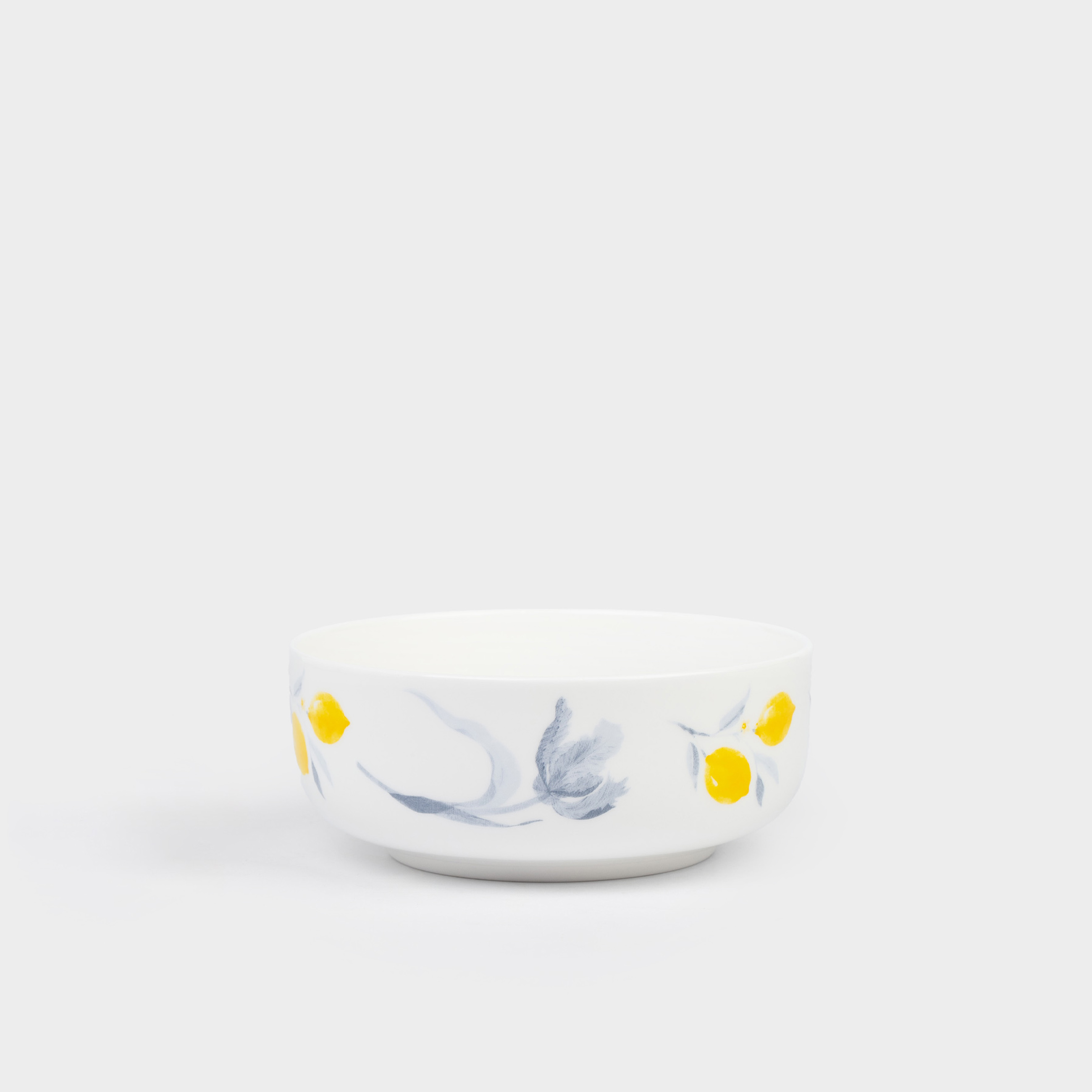 Пиала 15х6 см 700 мл фарфор F белая Цветок и лимоны Sicily 1390₽