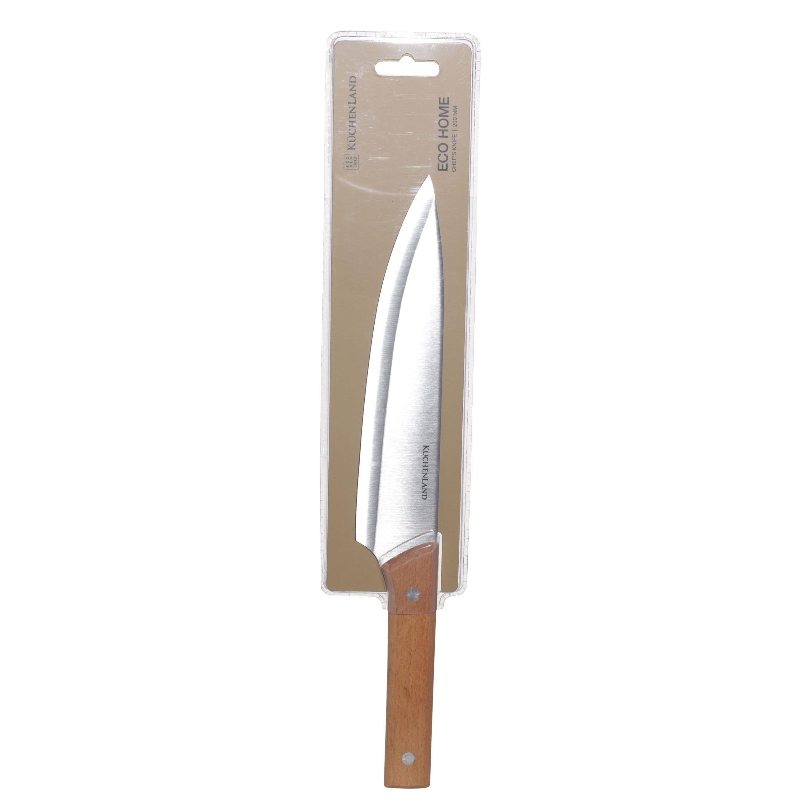 Нож поварской, 20 см, сталь/дерево, Eco home