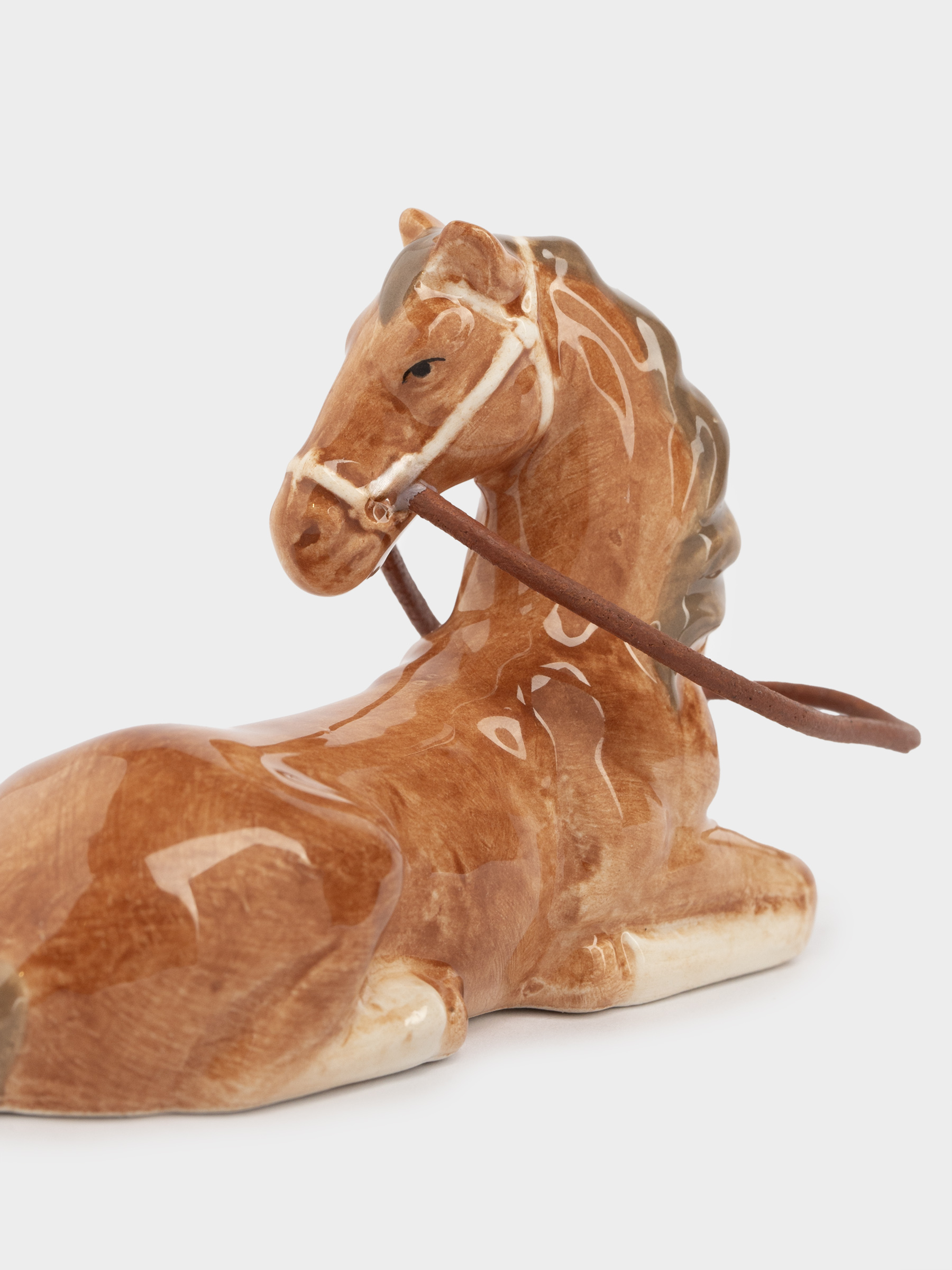 Статуэтка, 7 см, керамика/искусственная кожа, коричневая, Лошадь, Natural horse, image-3