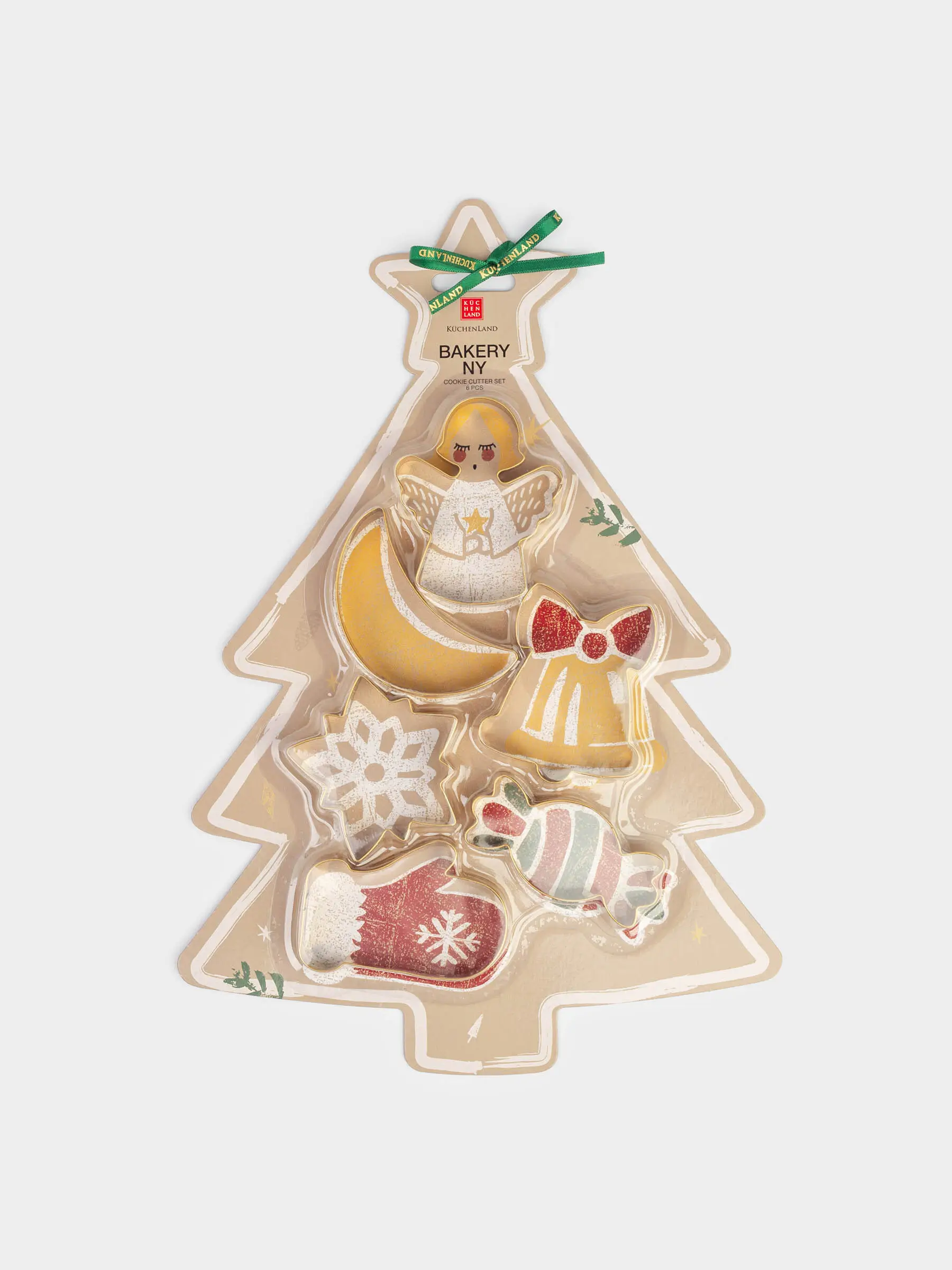 Набор форм для печенья, 6 шт, сталь, золотистый, Атрибуты праздника, Bakery NY