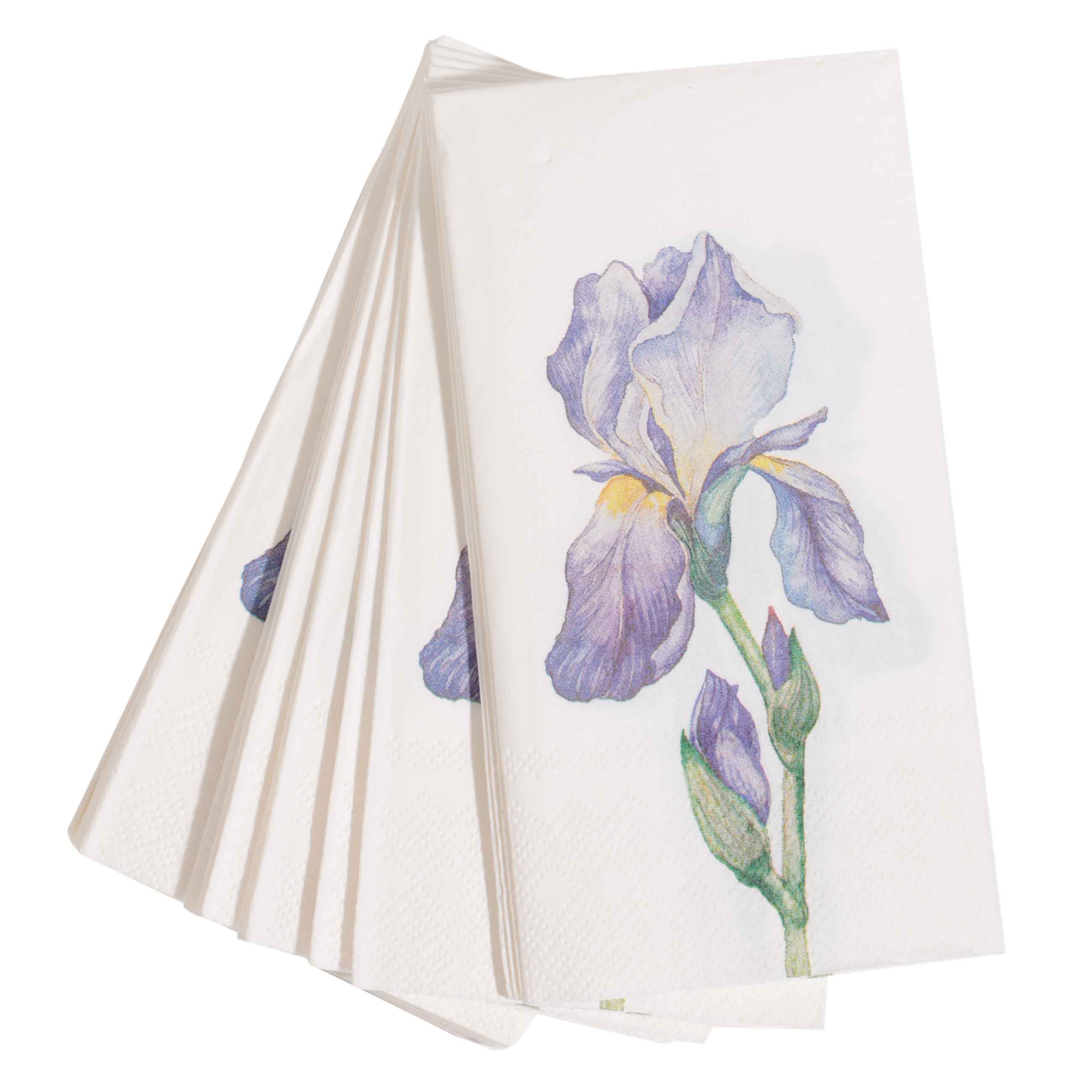 Салфетки бумажные, 33х33 см, 20 шт, прямоугольные, Ирис, Antarctica Flowers изображение № 2