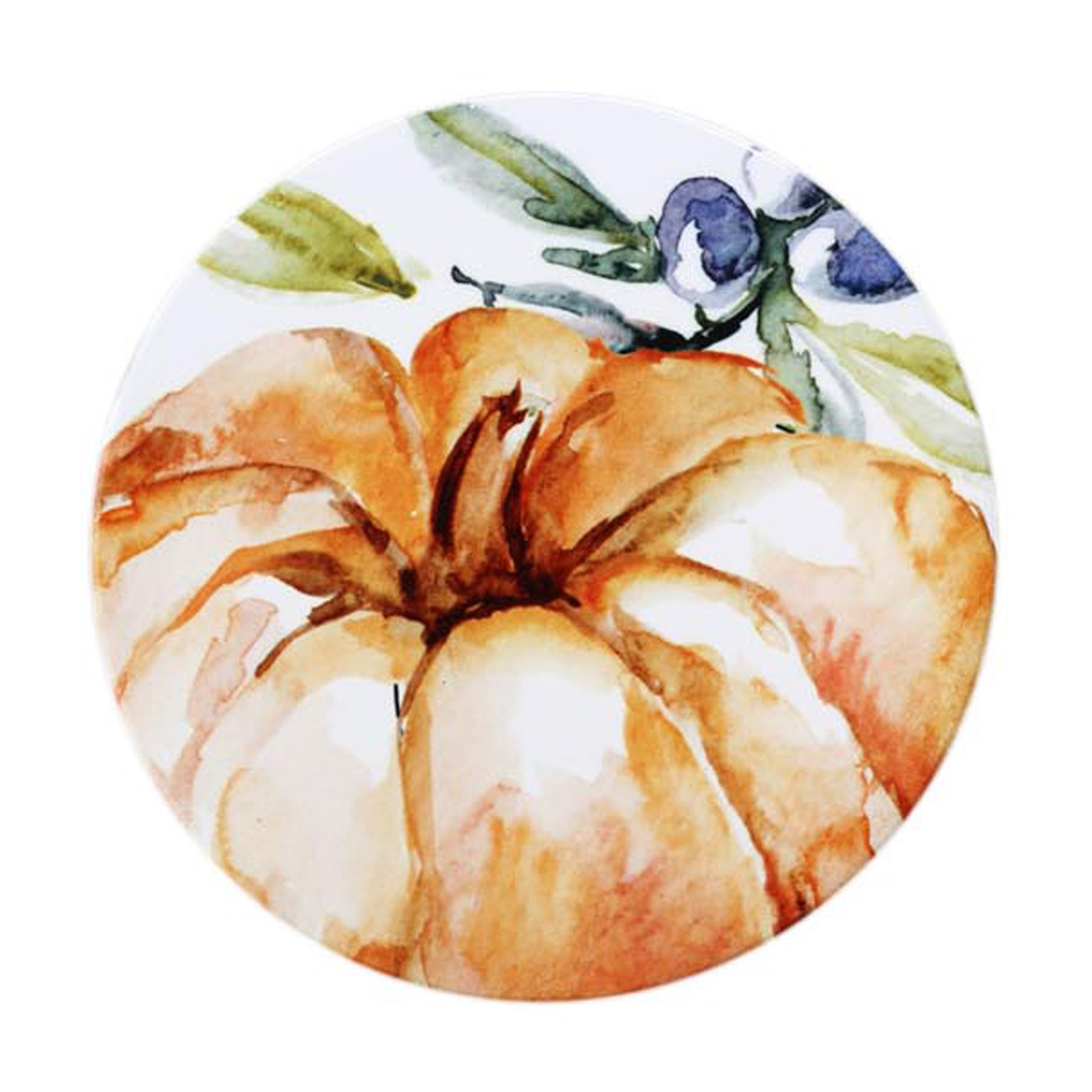 

Подставка под кружку, 11 см, керамика/пробка, круглая, Тыква, Pumpkin
