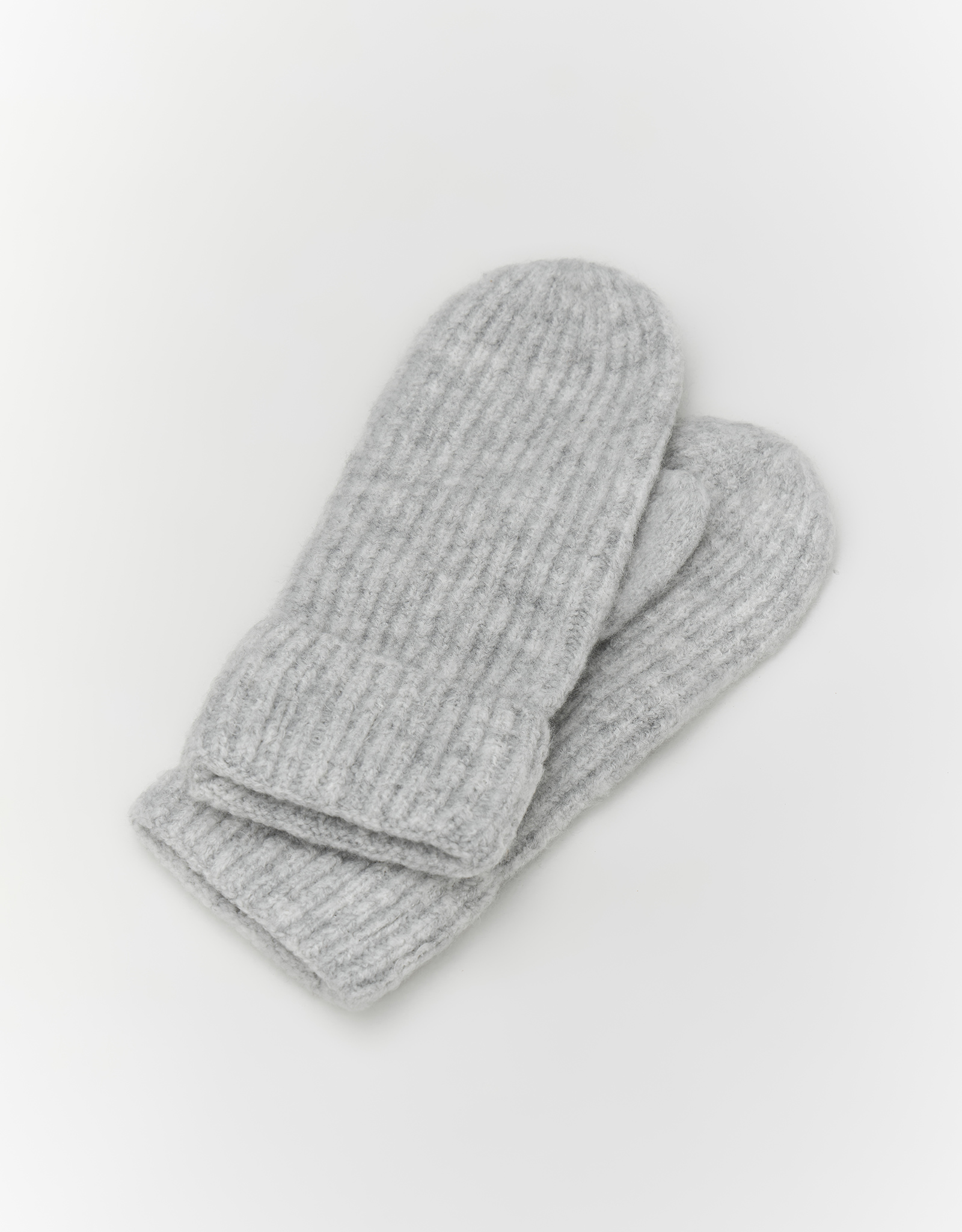 Варежки женские, единый размер, акрил/нейлон, серые, с пайетками, Knitting, image-1