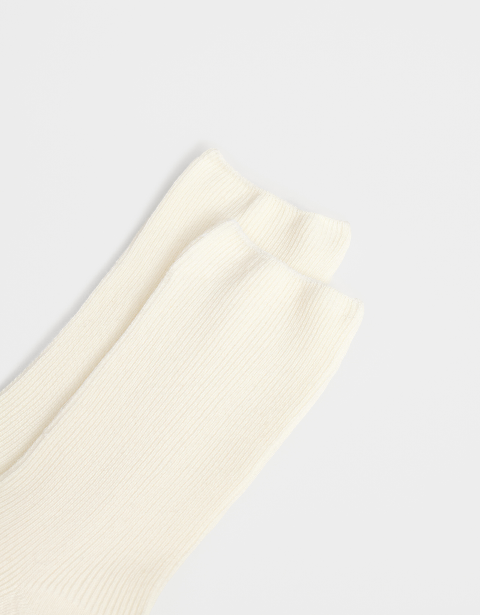Носки женские, в рубчик, молочные, Rib basic, image-2