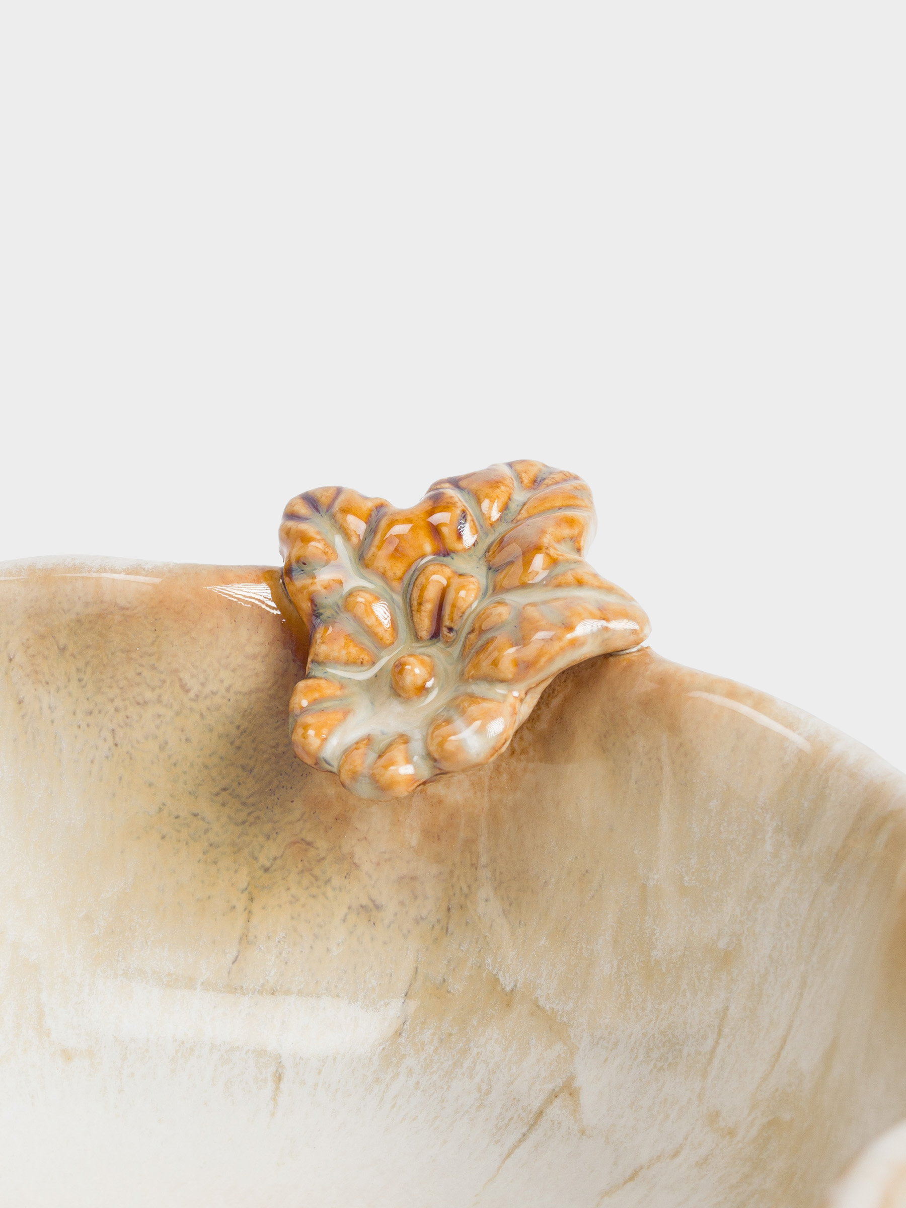 Салатник, 15х7 см, 420 мл, керамика, молочно-коричневый, Тыква с листом, Pumpkin velir, image-3