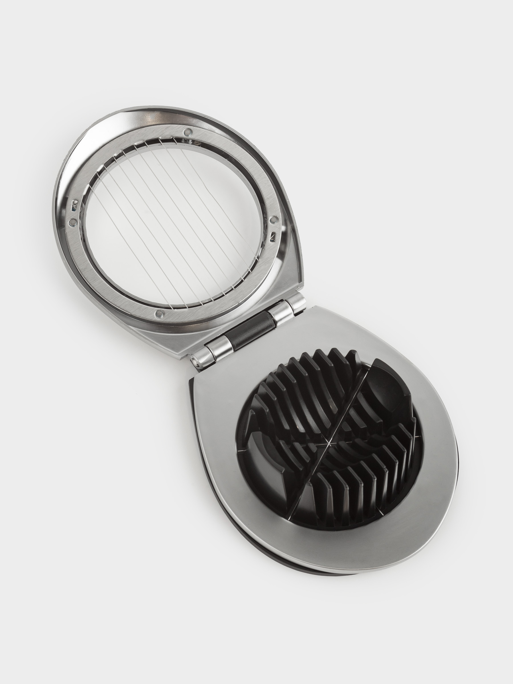 Яйцерезка, 11 см, 2 в 1, металл/пластик, серебристо-черная, Start, image-6