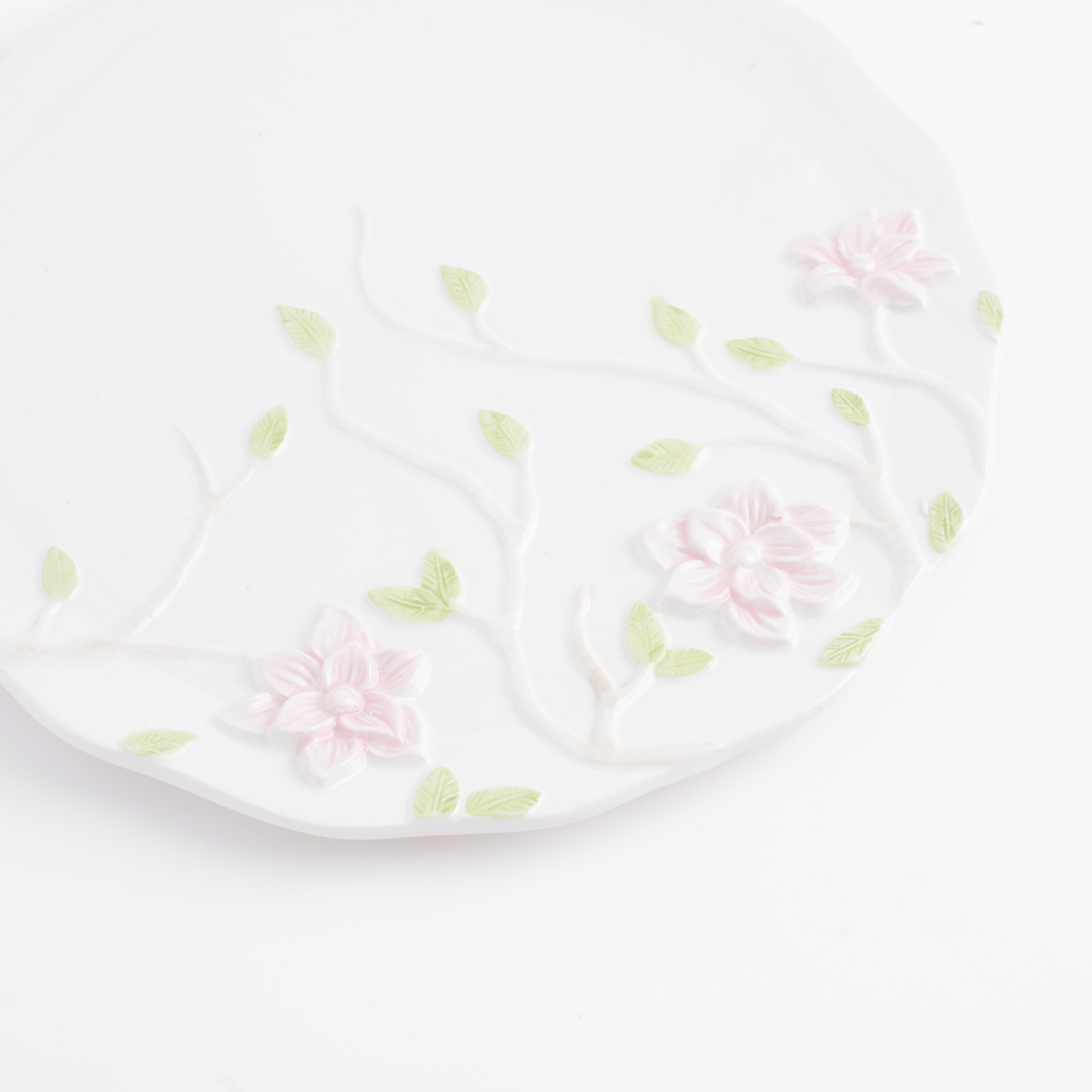 Блюдо, 24 см, керамика, молочное, Цветы магнолии, Magnolia изображение № 2