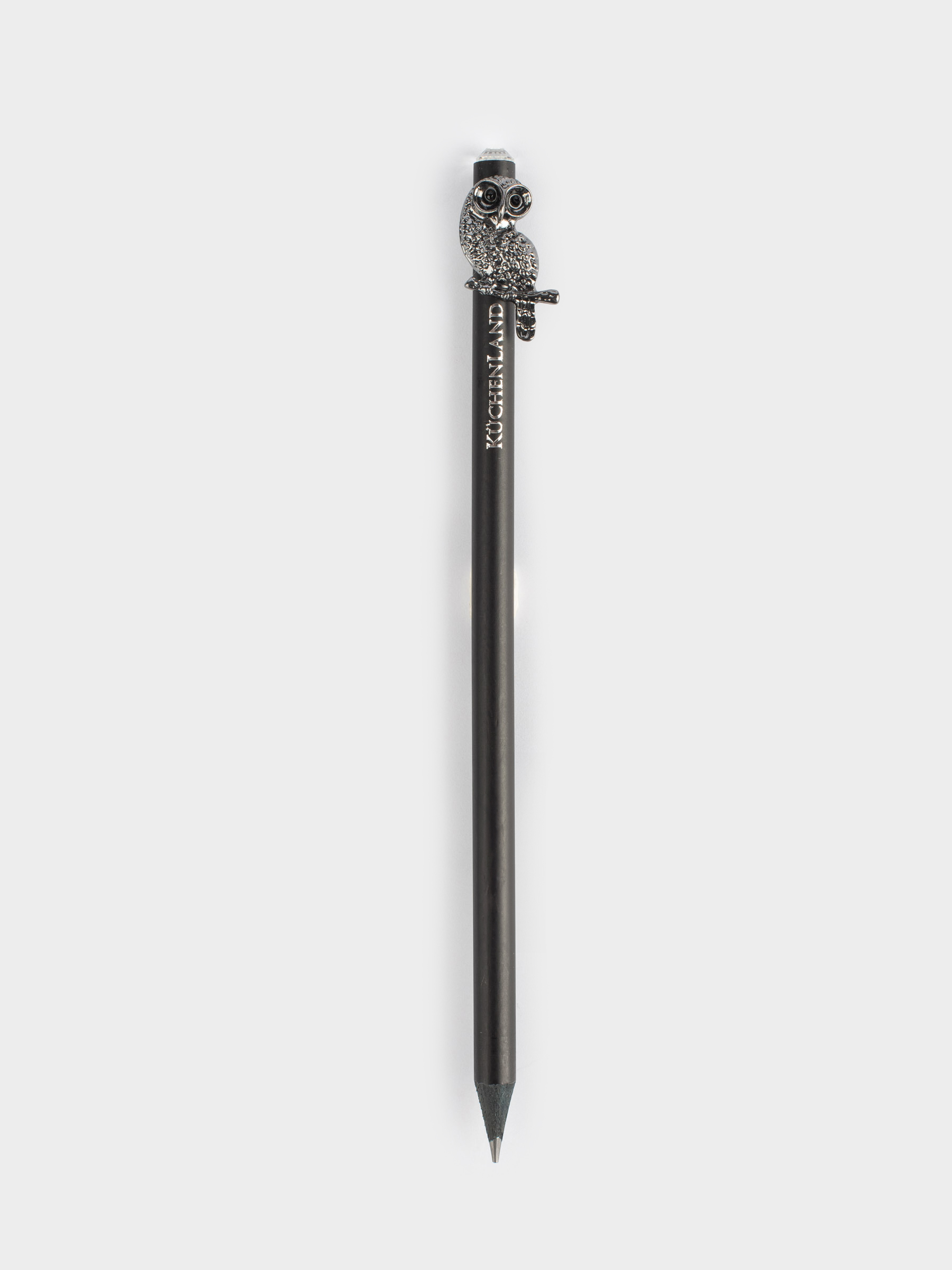 Карандаш, 18 см, чернографитный, с фигуркой, черный, Сова, Draw figure, image-1