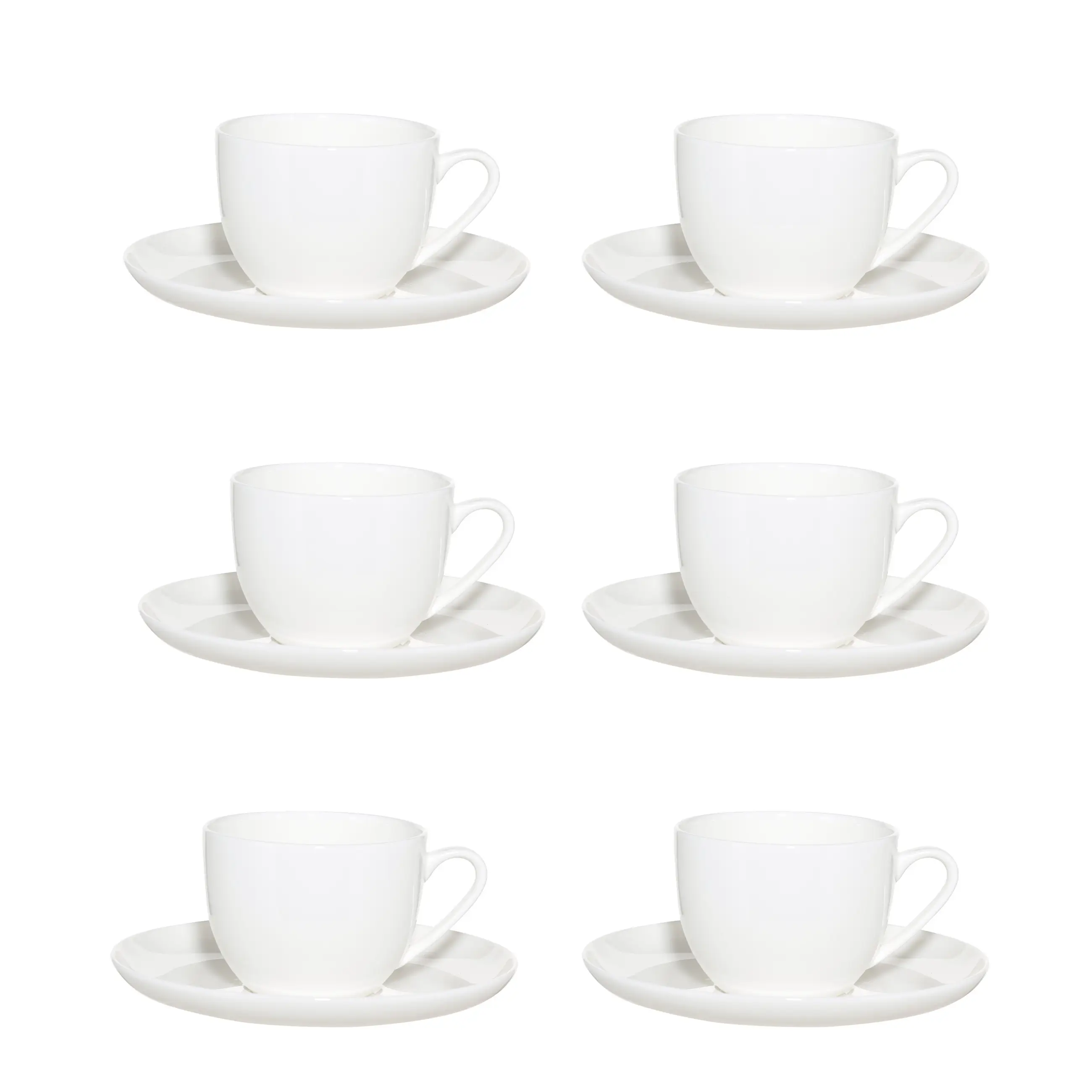Пара чайная, 6 перс, 12 пр, 250 мл, фарфор F, белая, Ideal white, image-0