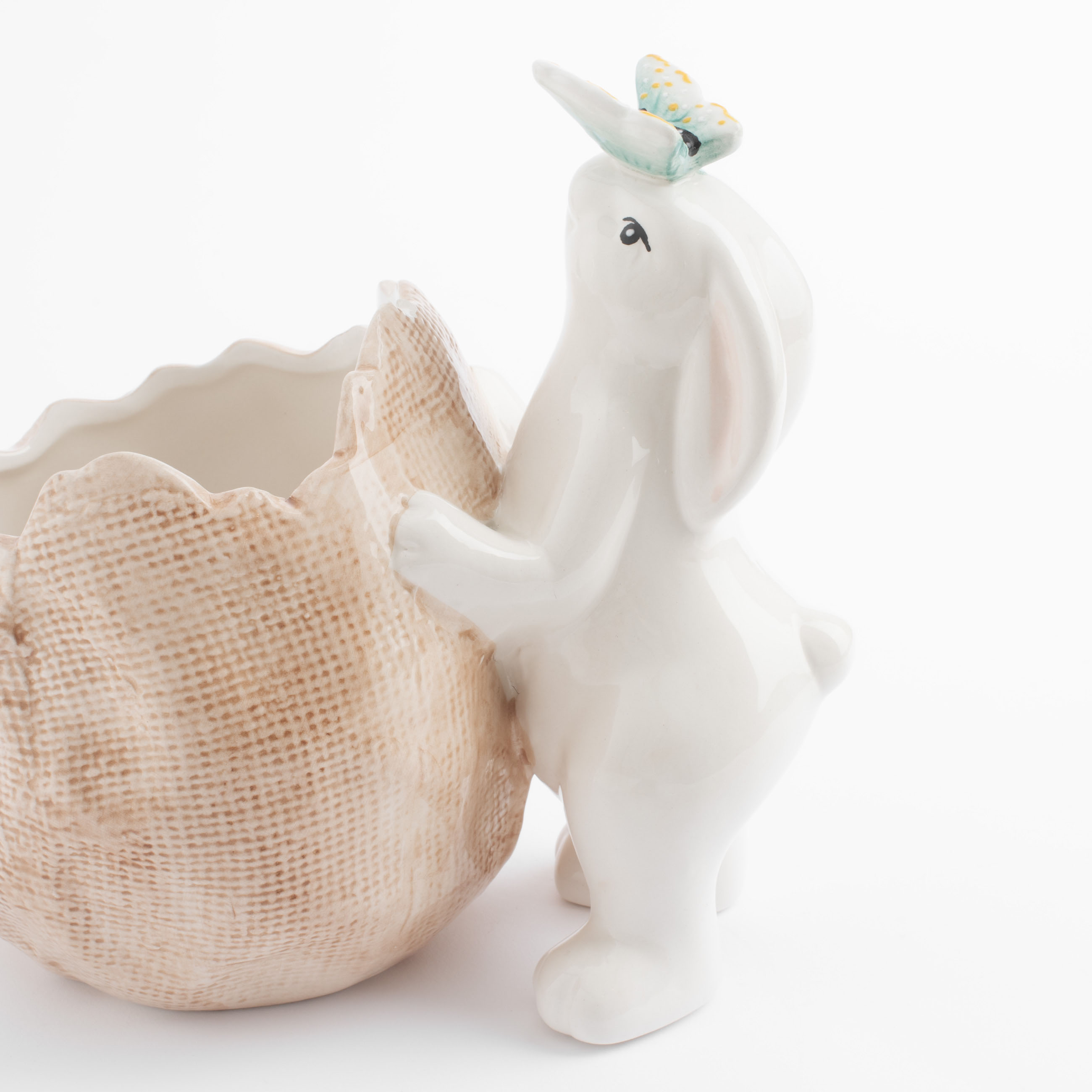 Конфетница, 19х16 см, керамика, Кролик с мешком, Natural Easter изображение № 4